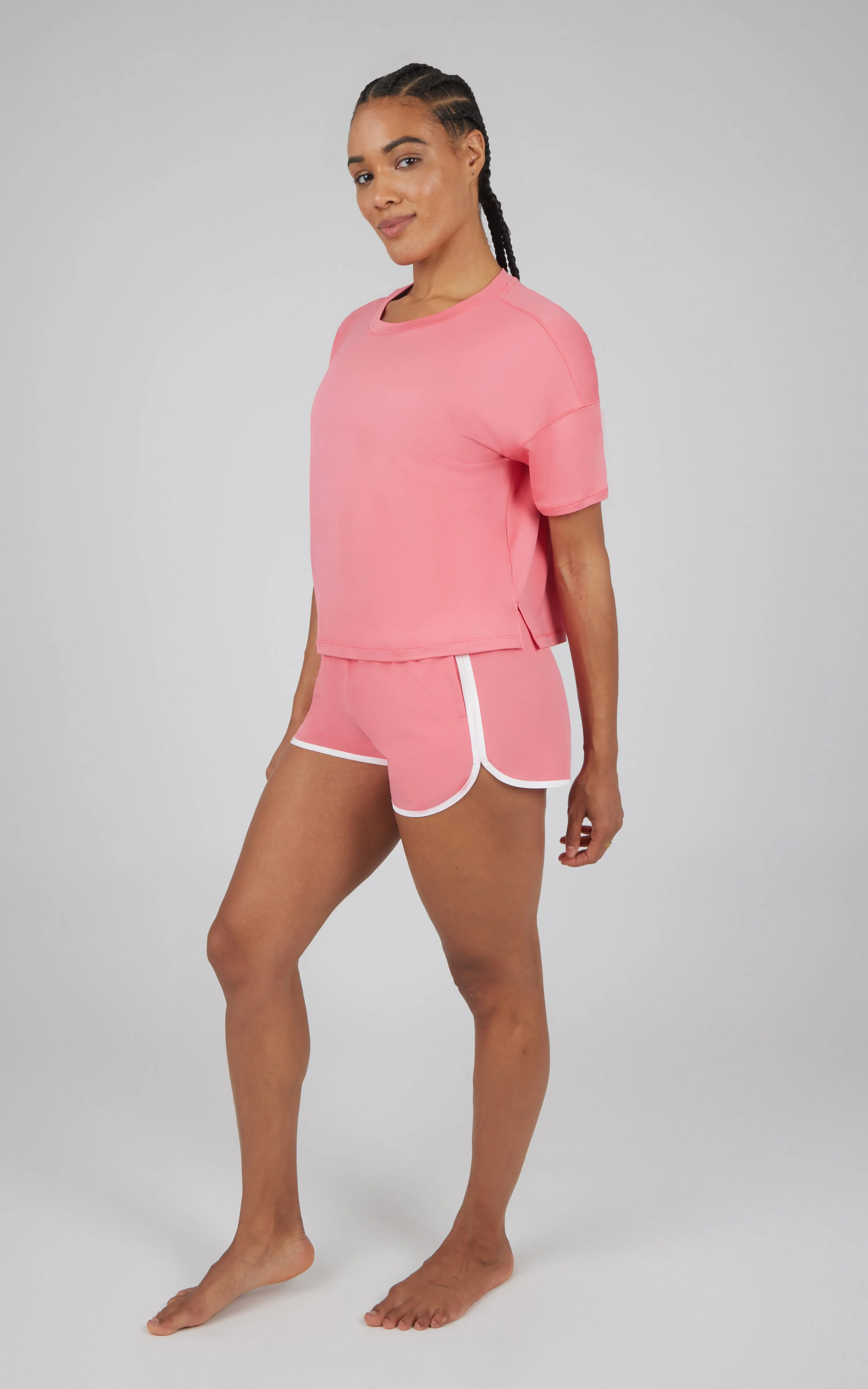 2 PC Boxy Tee and Running Short Set