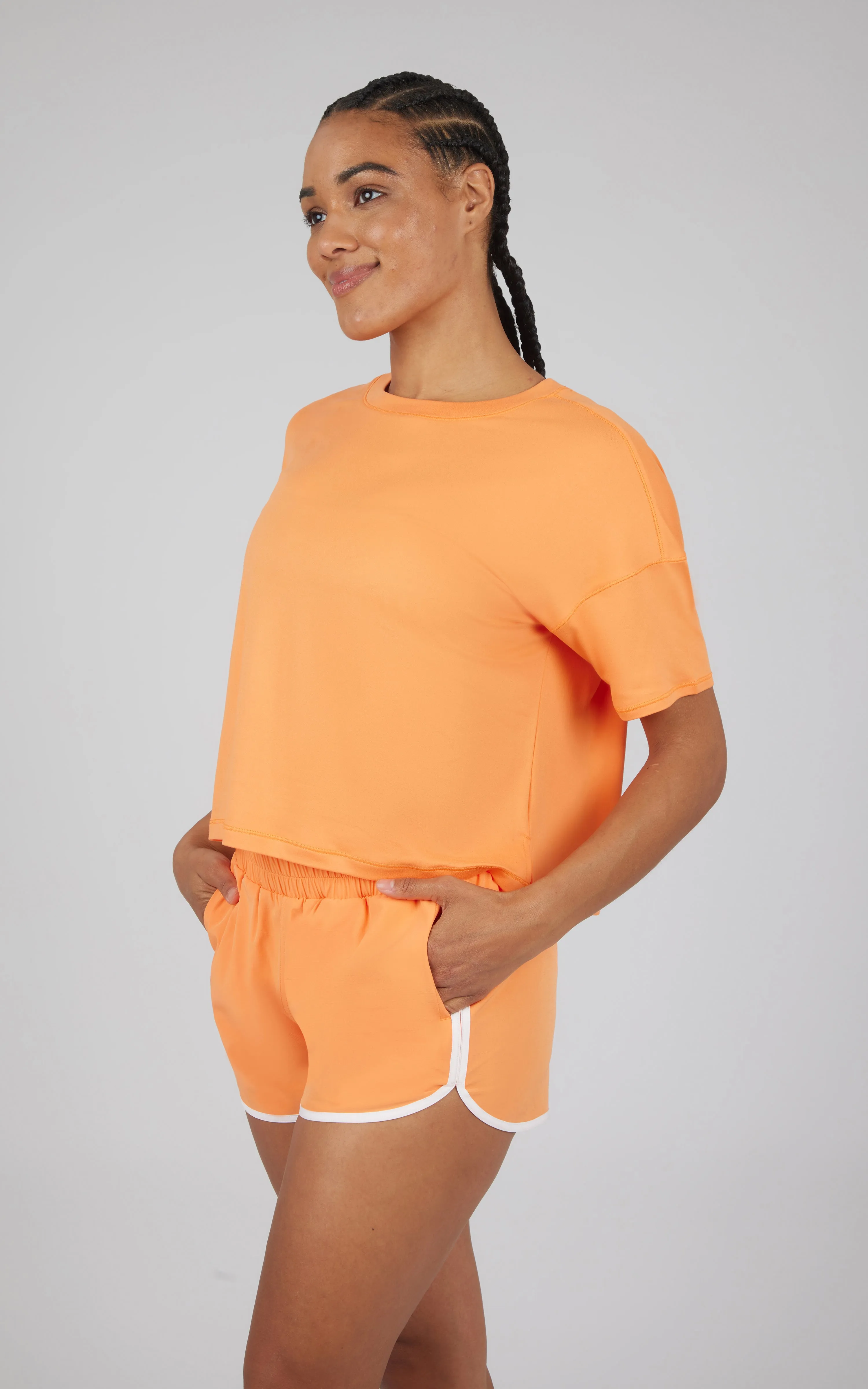2 PC Boxy Tee and Running Short Set
