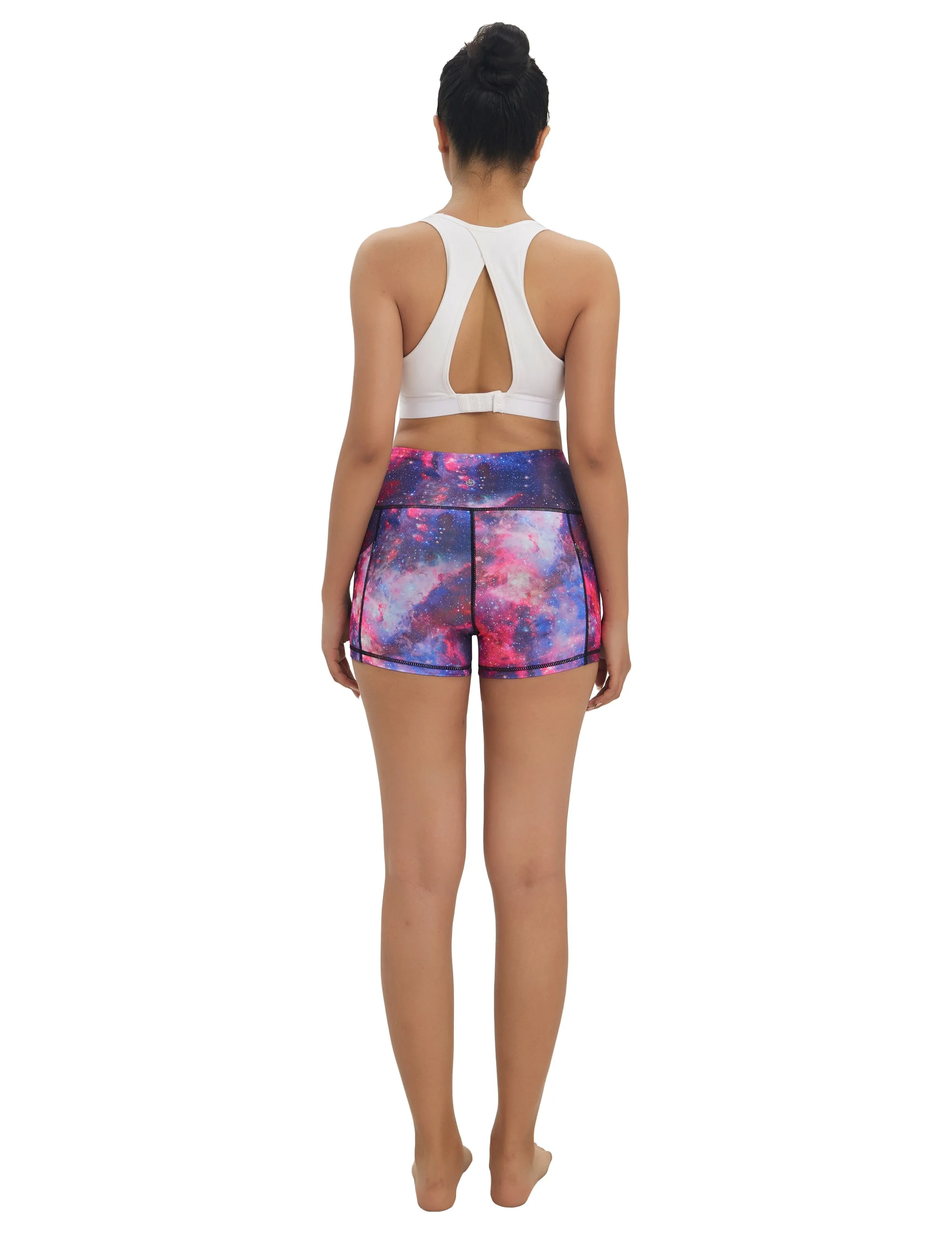 2.5" Printed Side Pockets Jogging Shorts galaxy_Jogging