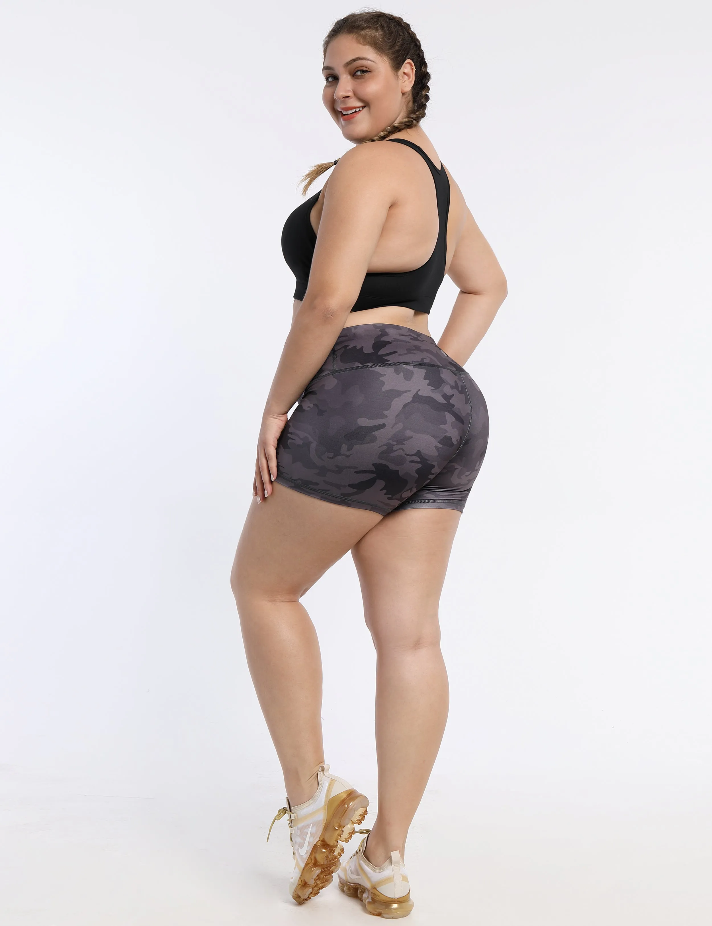 2.5" Printed yogastudio Shorts  BlackCamo_yogastudio