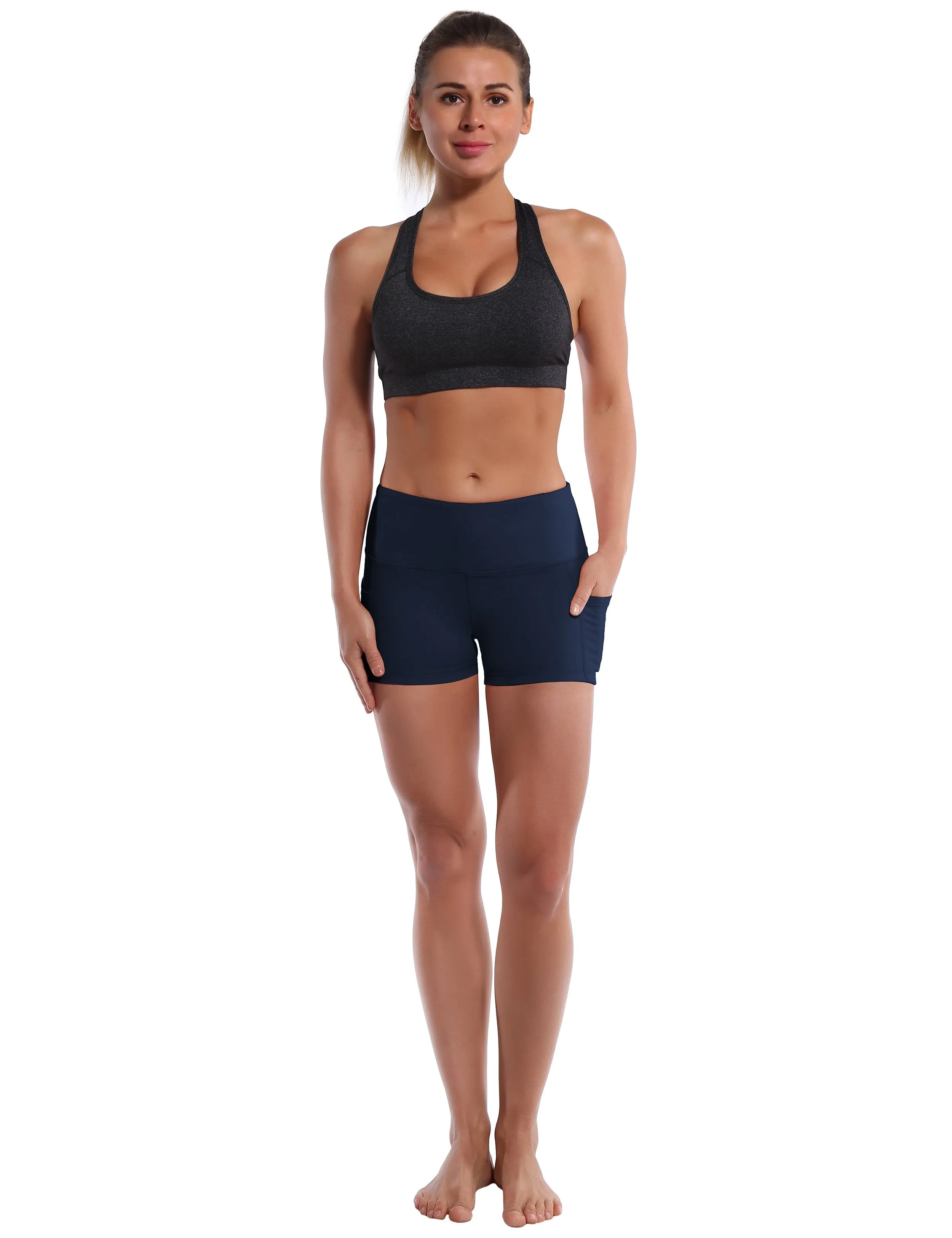 2.5" Side Pockets Running Shorts darknavy ins_Running