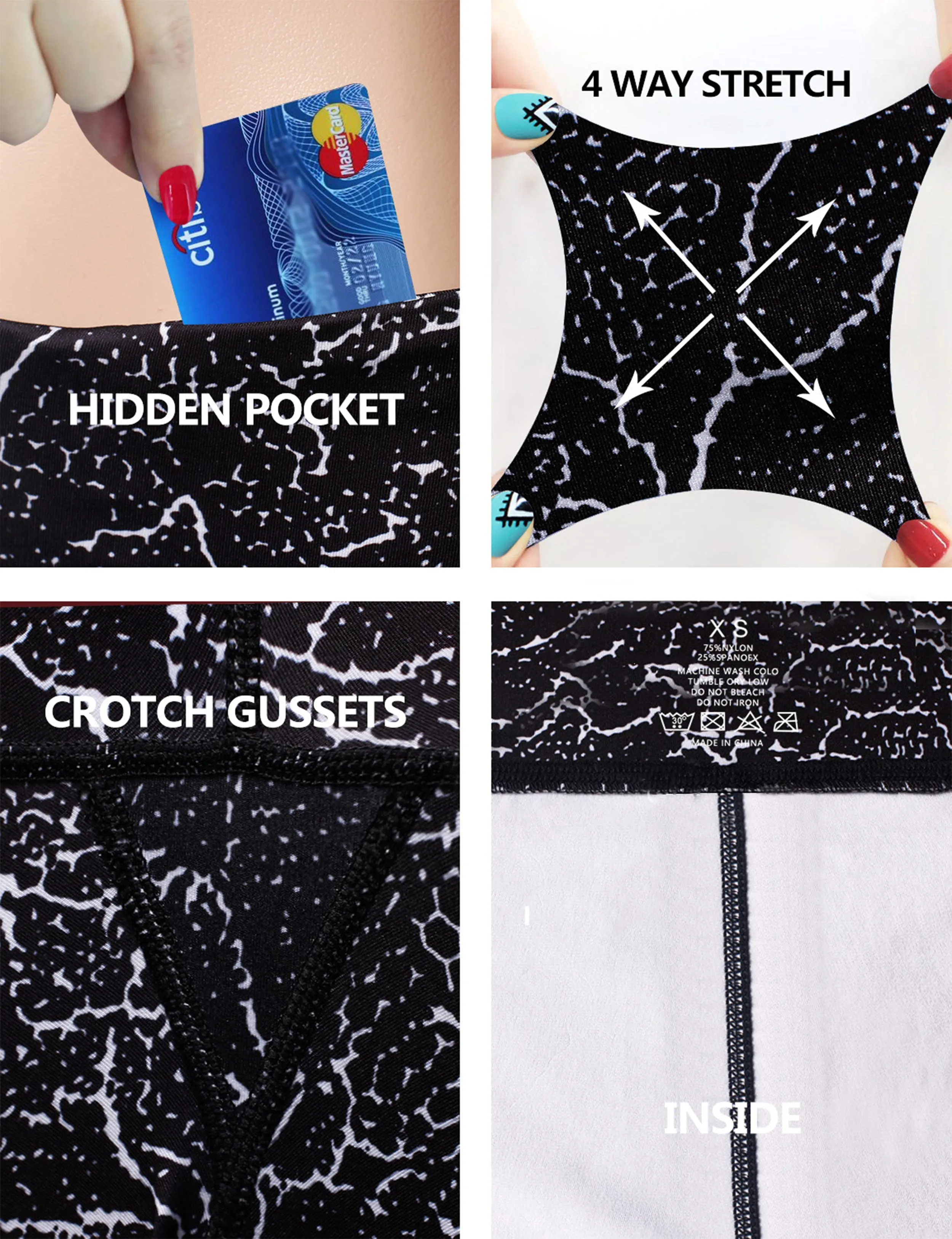 26" Printed Plus Size Pants CRACK_Plus Size