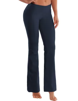 29" 31" 33" 35" 37"  Back Pockets Bootcut Leggings darknavy_Gym
