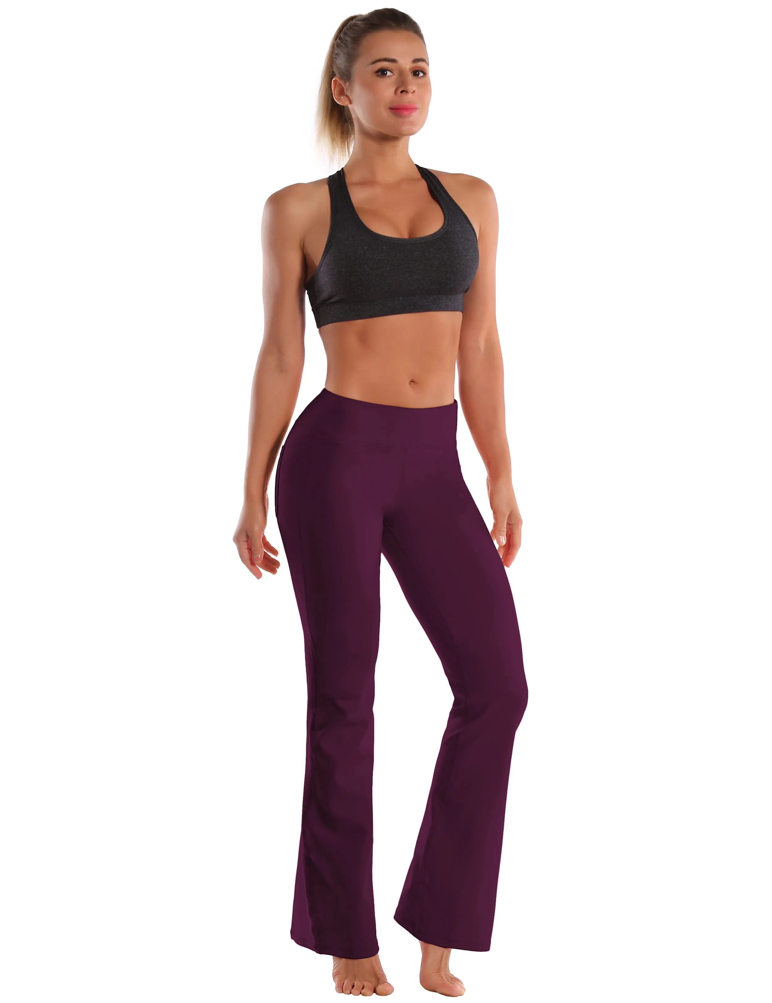 29" 31" 33" 35" 37"  Back Pockets Bootcut Leggings grapevine_Plus Size
