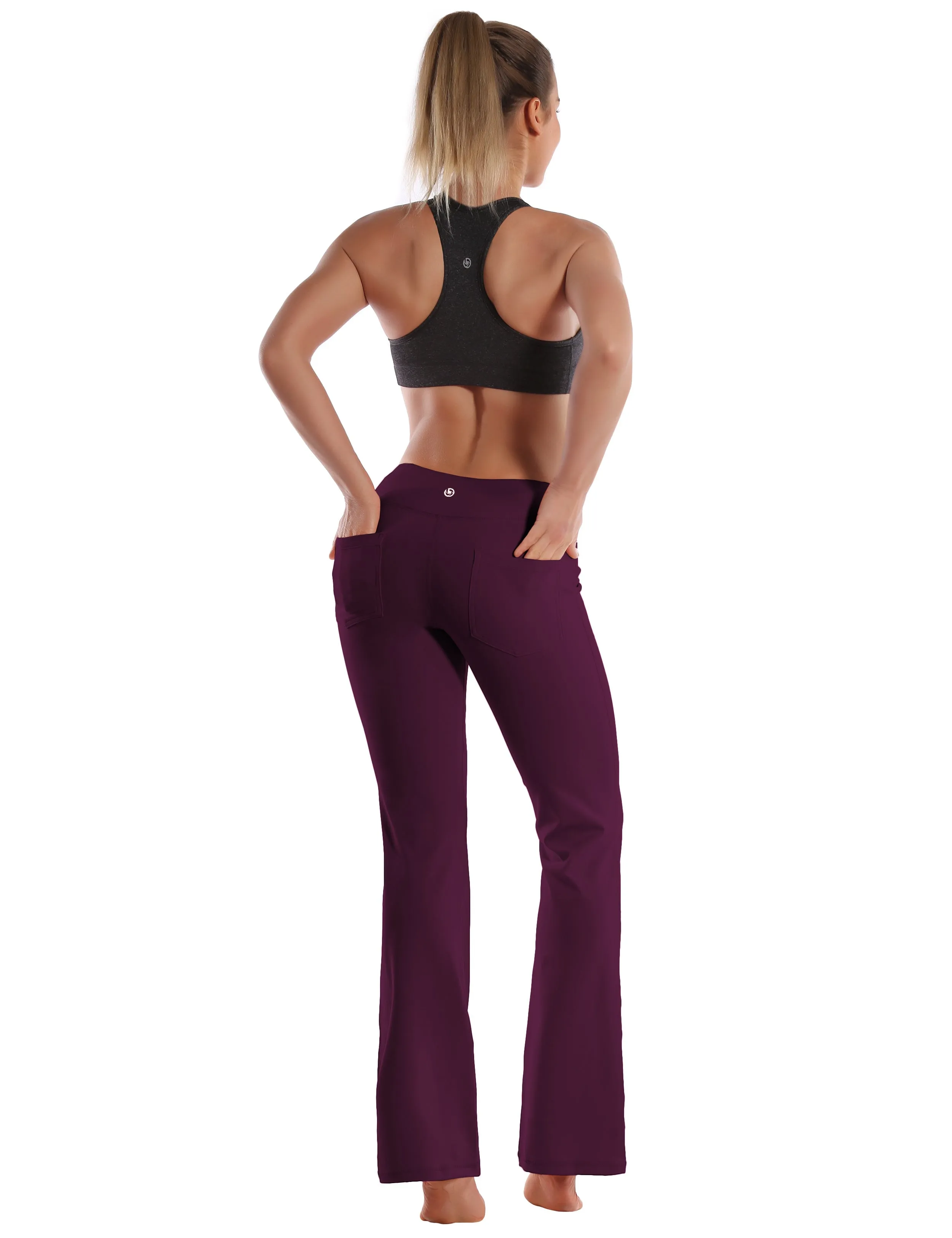 29" 31" 33" 35" 37"  Back Pockets Bootcut Leggings grapevine_Plus Size