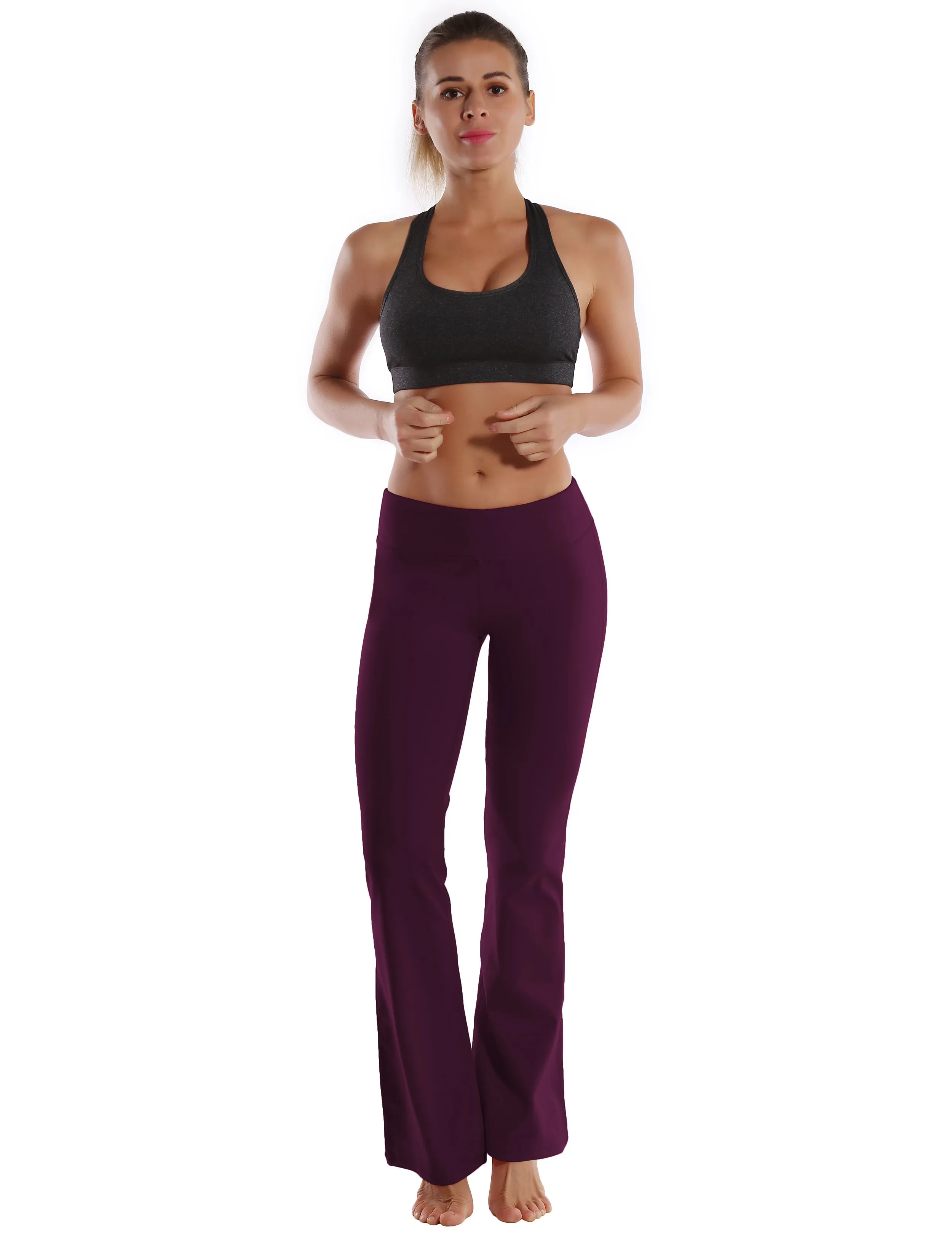 29" 31" 33" 35" 37"  Back Pockets Bootcut Leggings grapevine_Plus Size