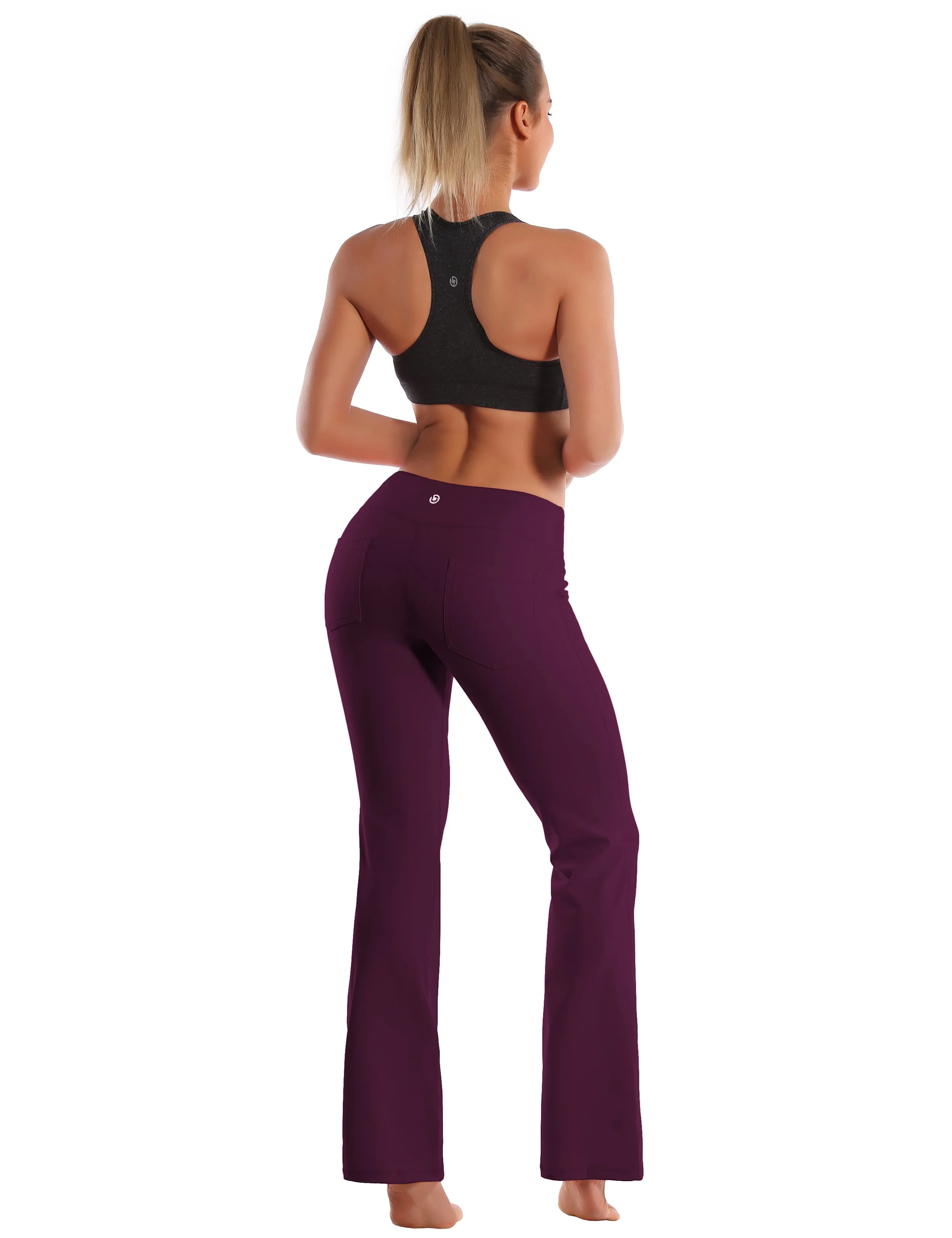 29" 31" 33" 35" 37"  Back Pockets Bootcut Leggings grapevine_Plus Size