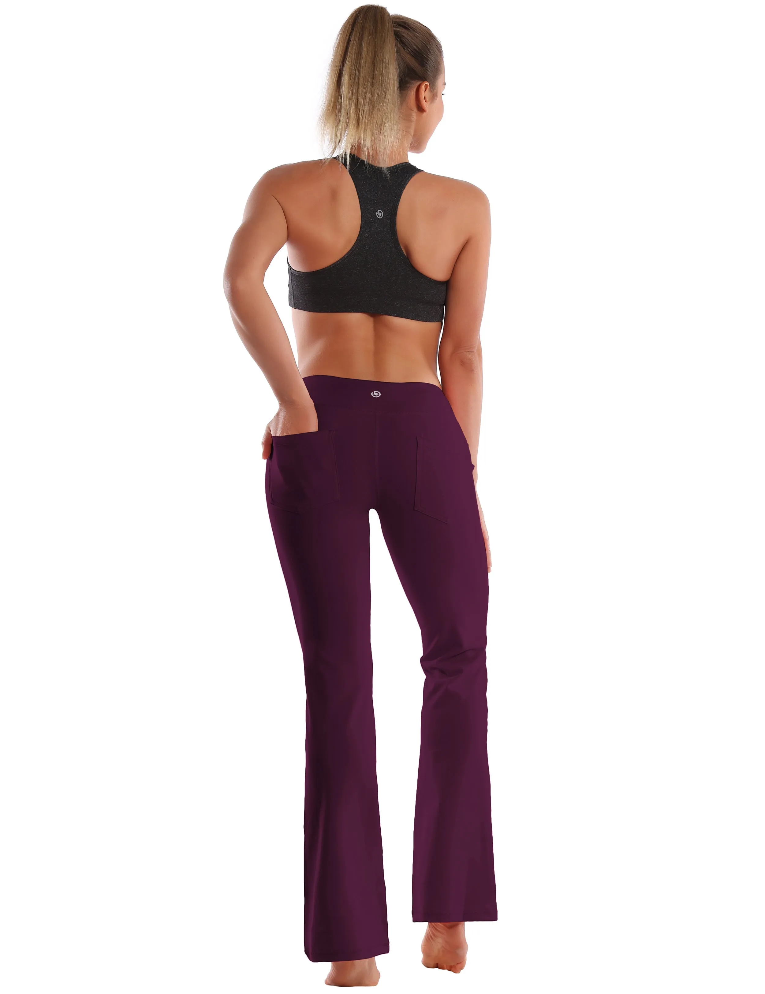 29" 31" 33" 35" 37"  Back Pockets Bootcut Leggings grapevine_Plus Size