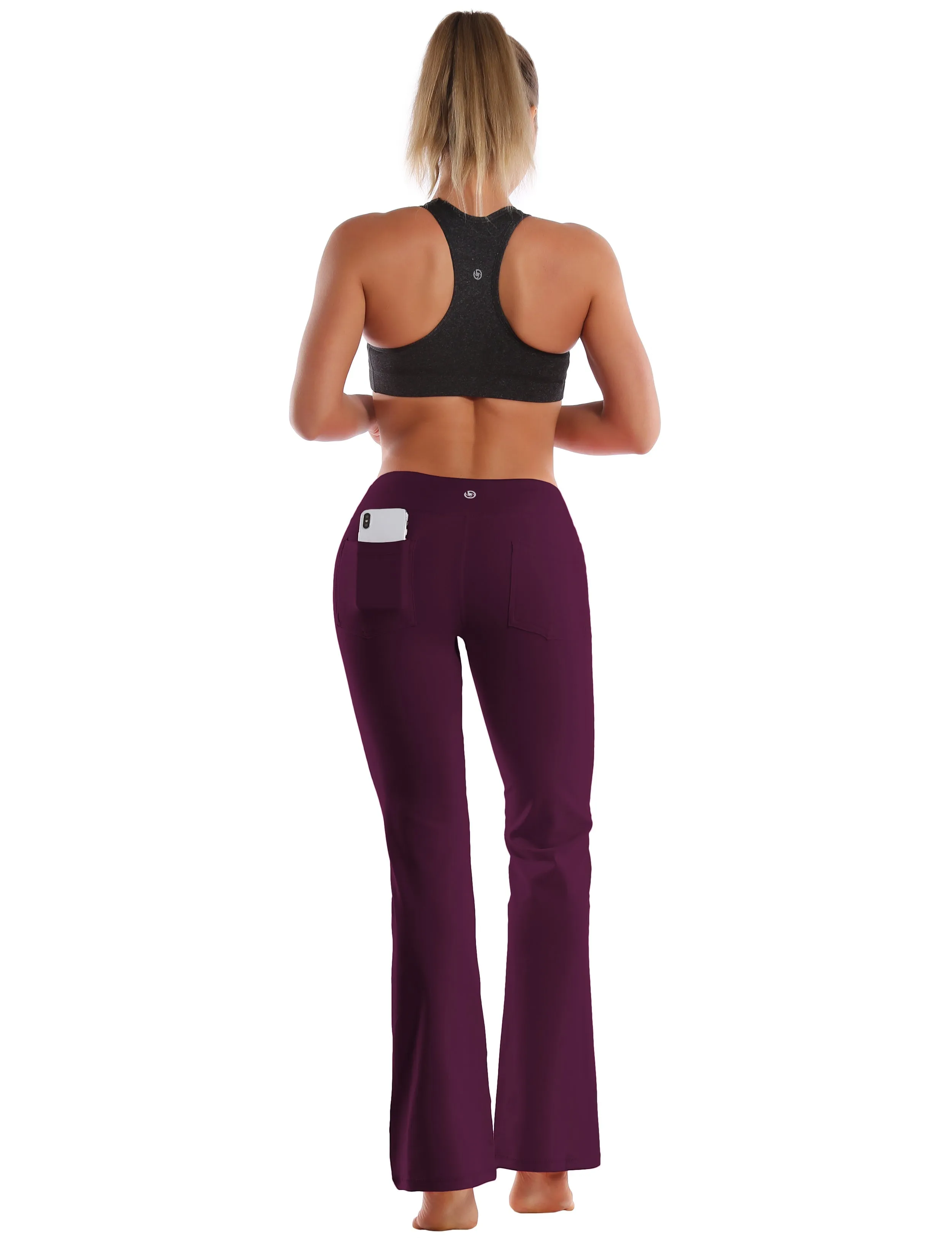 29" 31" 33" 35" 37"  Back Pockets Bootcut Leggings grapevine_Plus Size