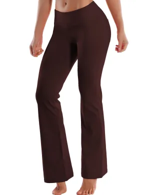 29" 31" 33" 35" 37"  Back Pockets Bootcut Leggings mahoganymaroon_yogastudio