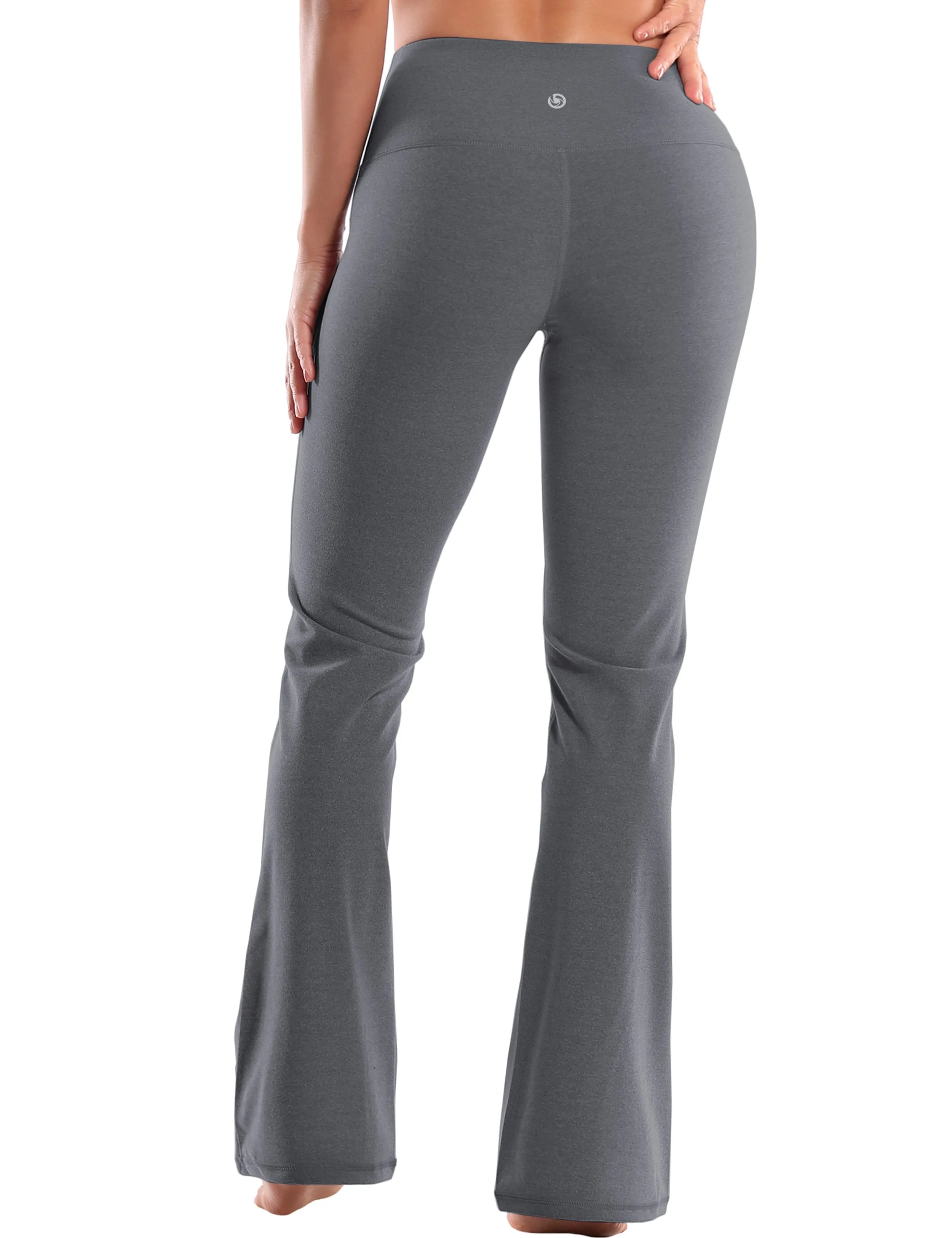 29" 31" 33" 35" 37" High Waist Bootcut Leggings heathercharcoal ins_Golf