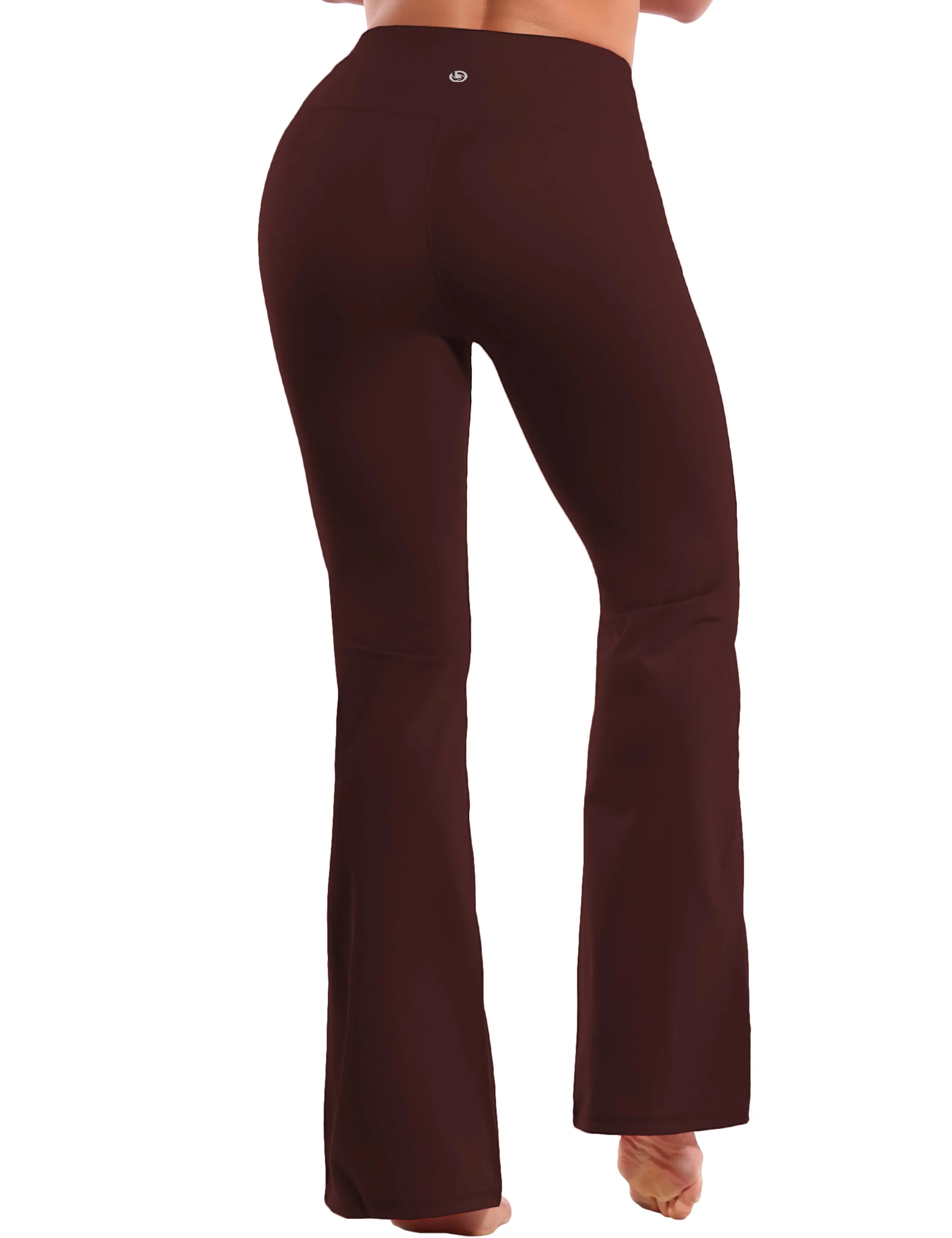 29" 31" 33" 35" 37" High Waist Bootcut Leggings Mahoganymaroon_Gym