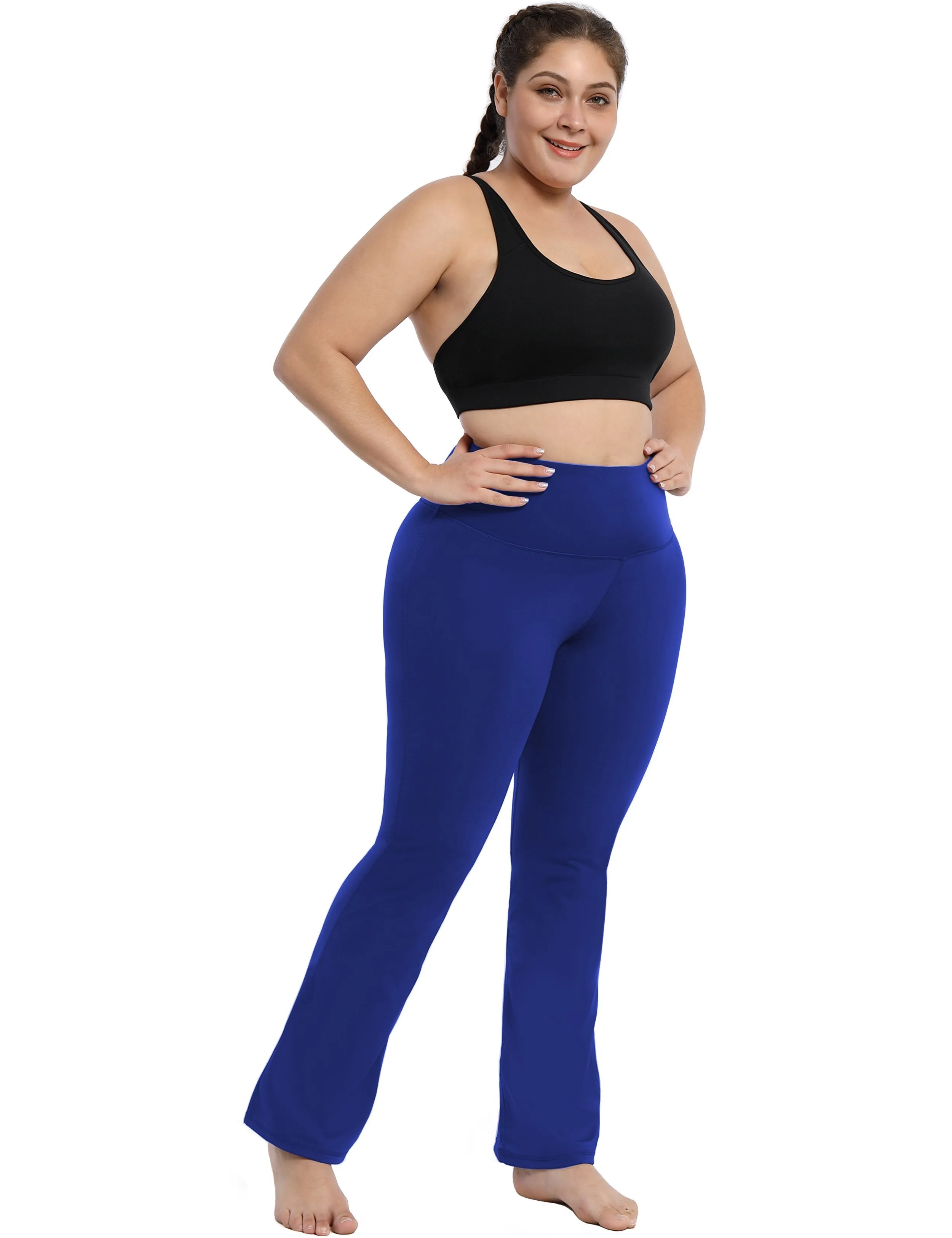 29" 31" 33" 35" 37" High Waist Bootcut Leggings Navy ins_yogastudio