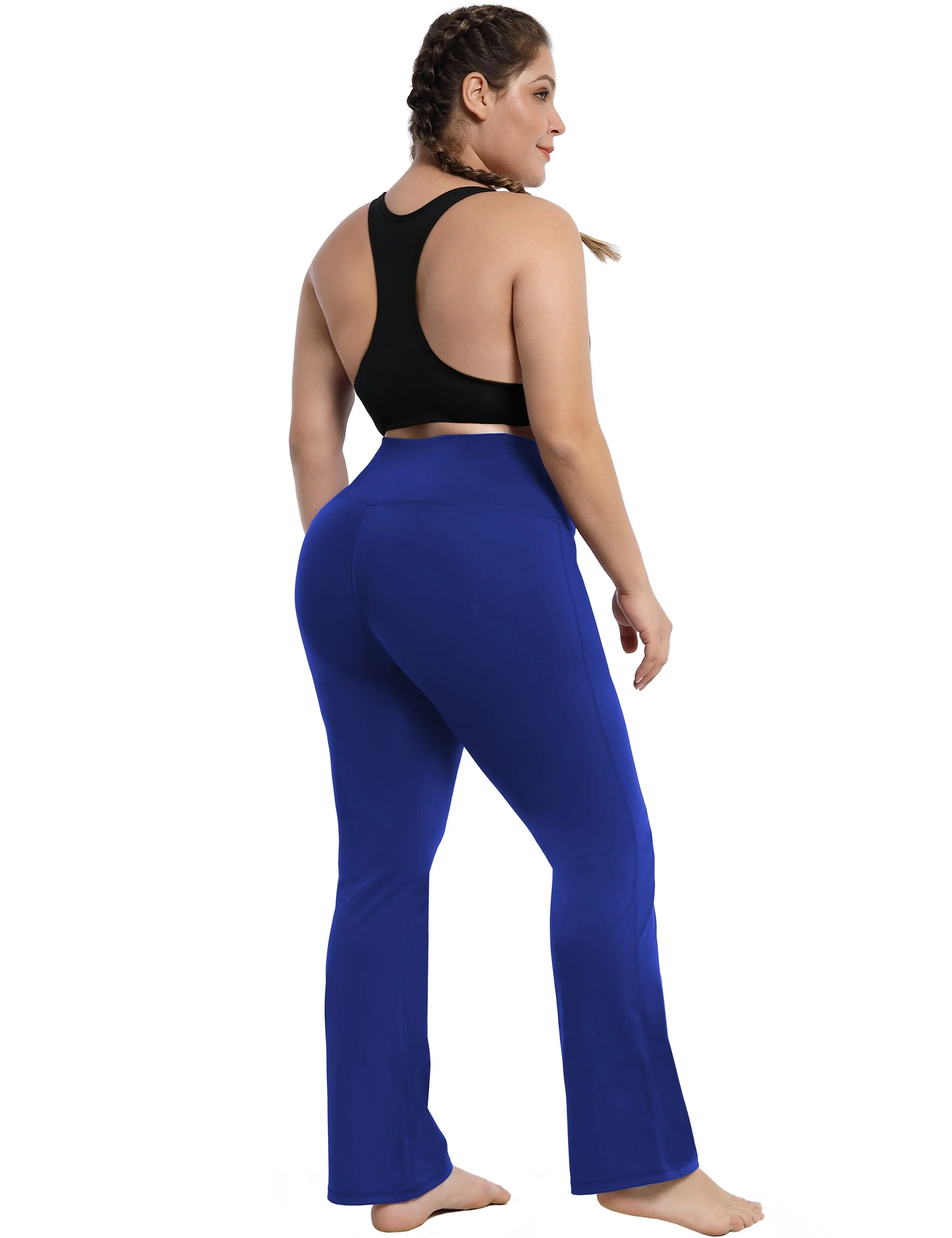 29" 31" 33" 35" 37" High Waist Bootcut Leggings Navy ins_yogastudio