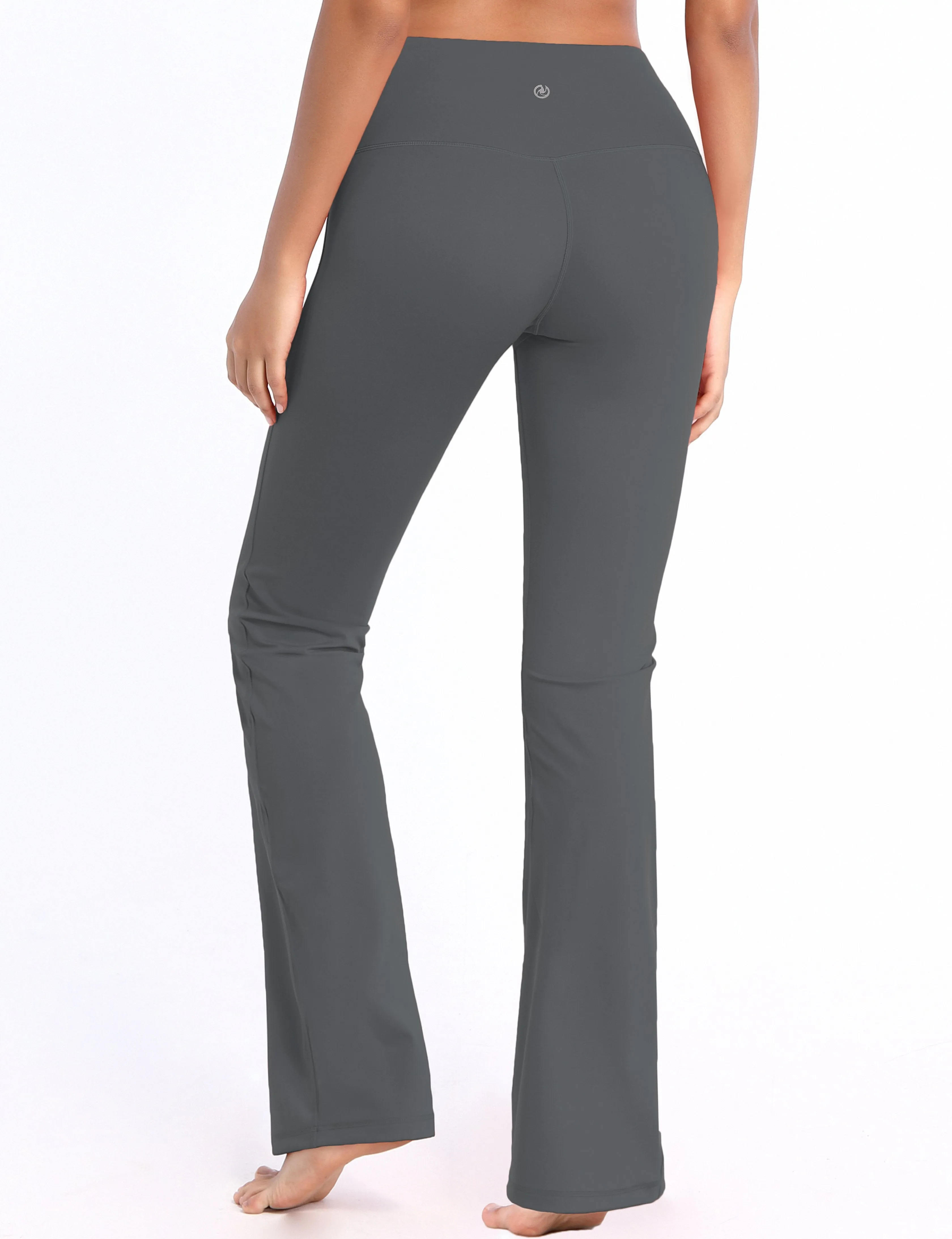 29" 31" 33" 35" 37" High Waist Bootcut Leggings Shadowcharcoal ins_Golf