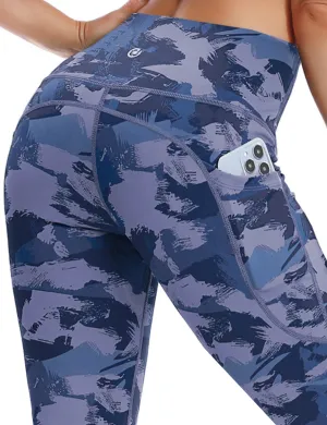 29" 31" 33" 35" 37"  Side Pockets Bootcut Leggings navy brushcamo_Tall Size