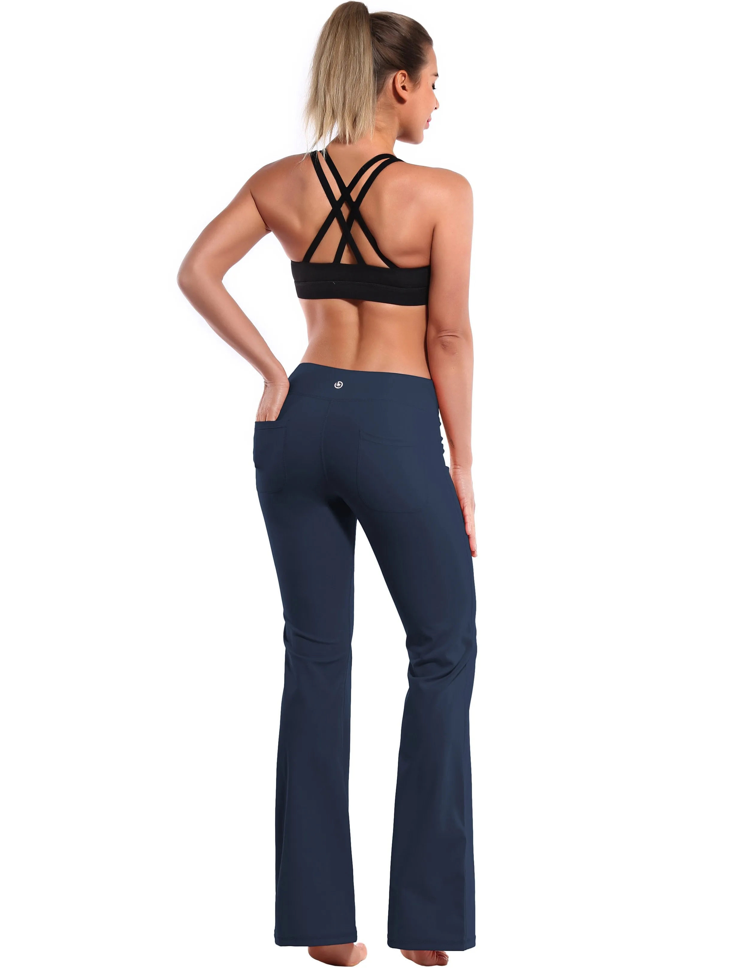 29" 31" 33" 35" Bootcut Leggings with Pockets darknavy ins_Tall Size