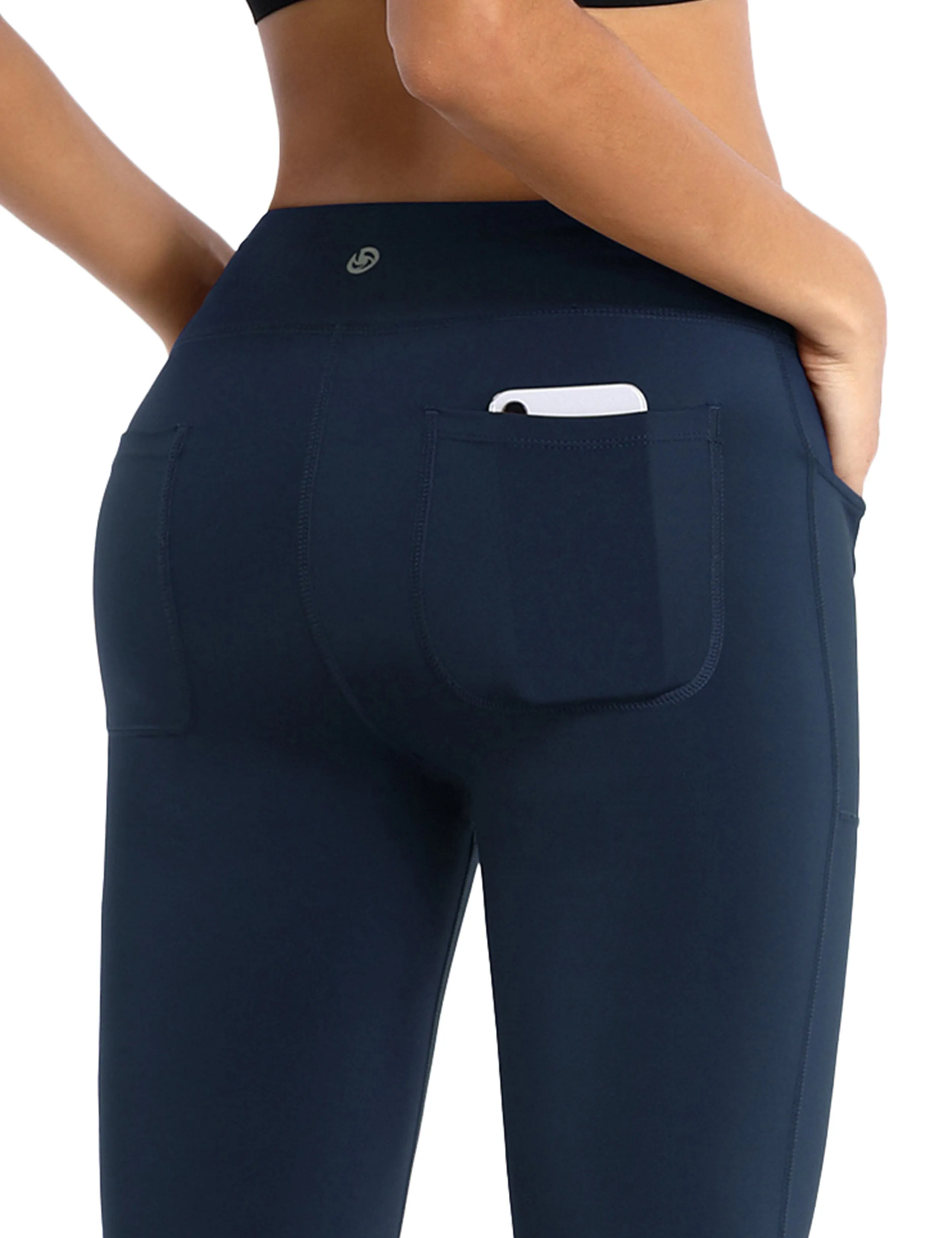 29" 31" 33" 35" Bootcut Leggings with Pockets darknavy_Jogging
