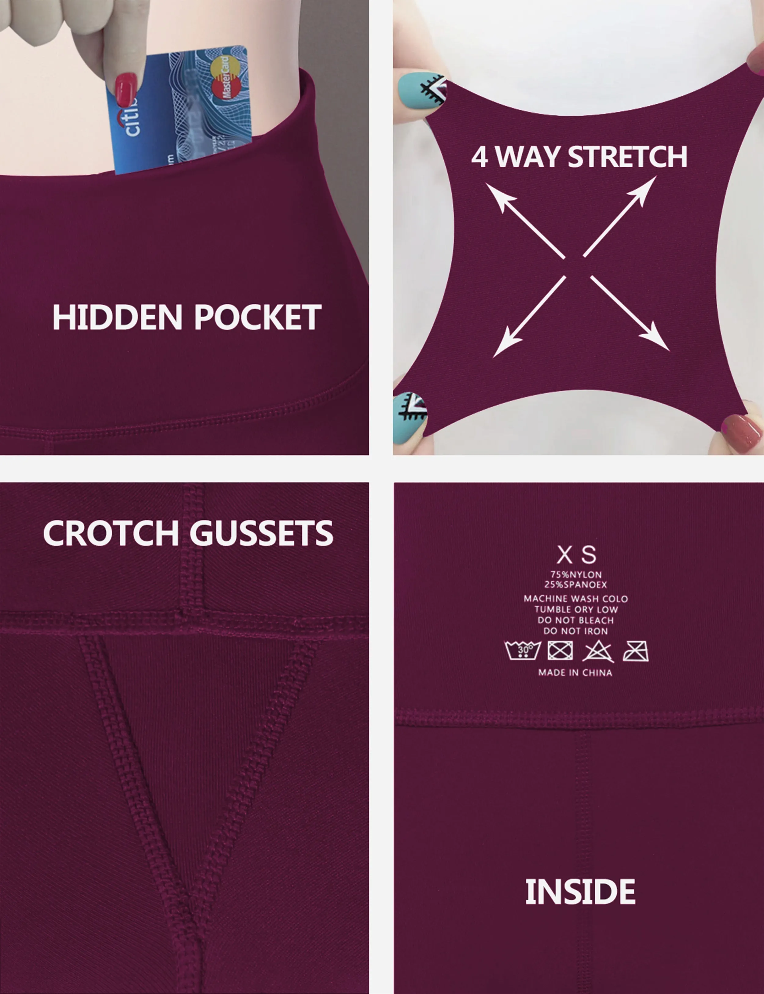 29" 31" 33" 35" Bootcut Leggings with Pockets grapevine_yogastudio