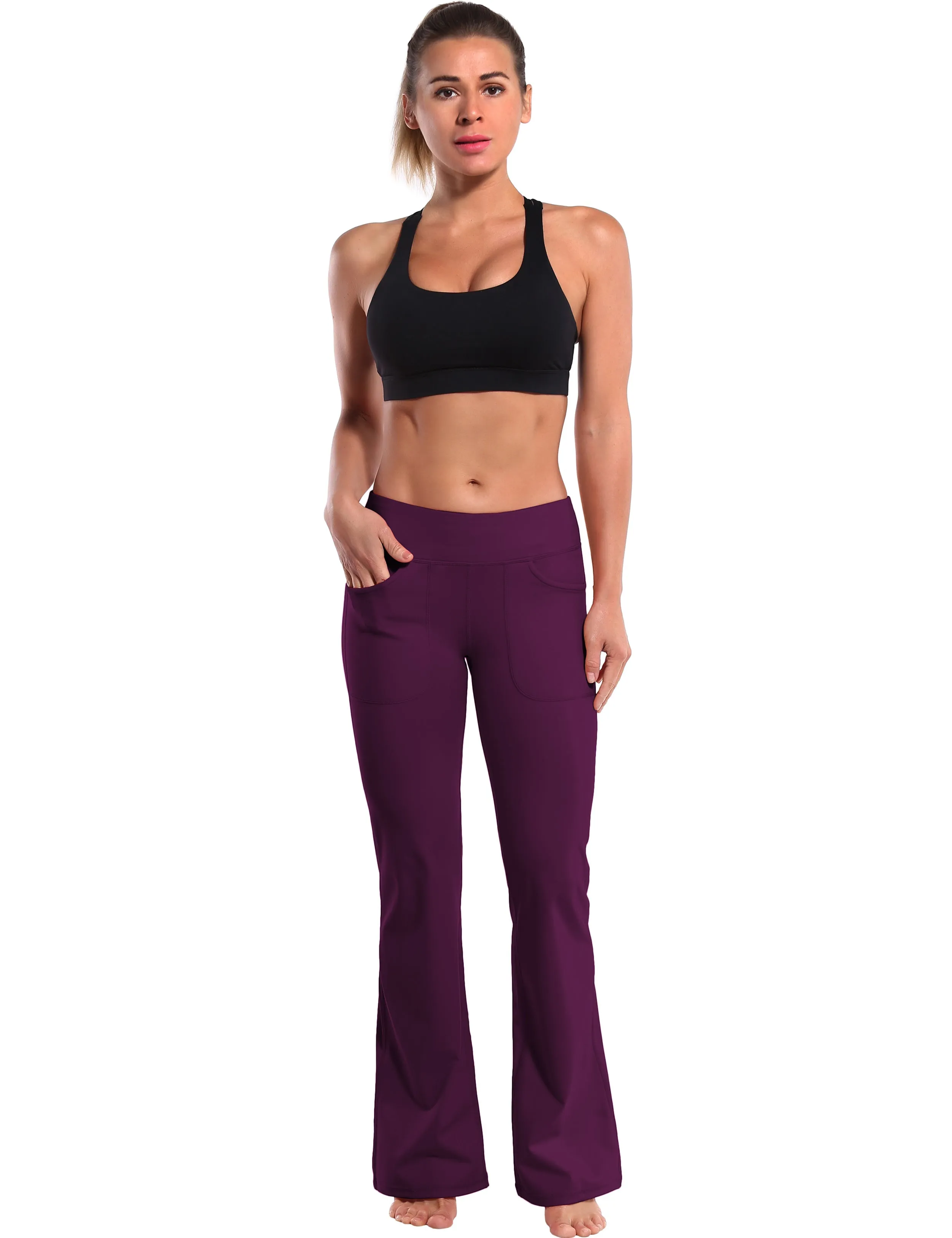 29" 31" 33" 35" Bootcut Leggings with Pockets grapevine_yogastudio