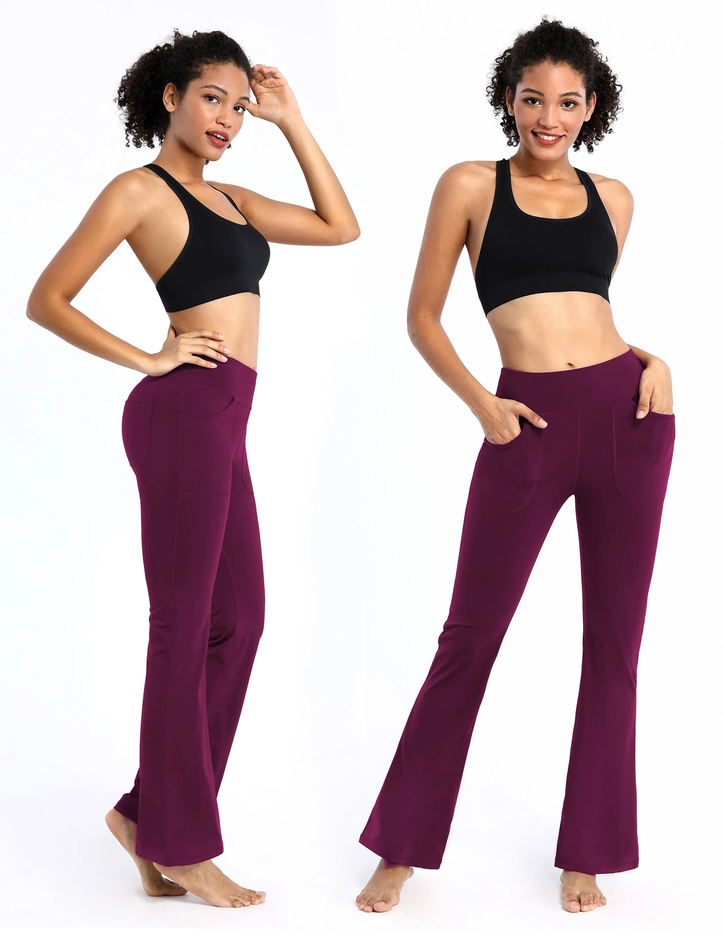 29" 31" 33" 35" Bootcut Leggings with Pockets grapevine_yogastudio