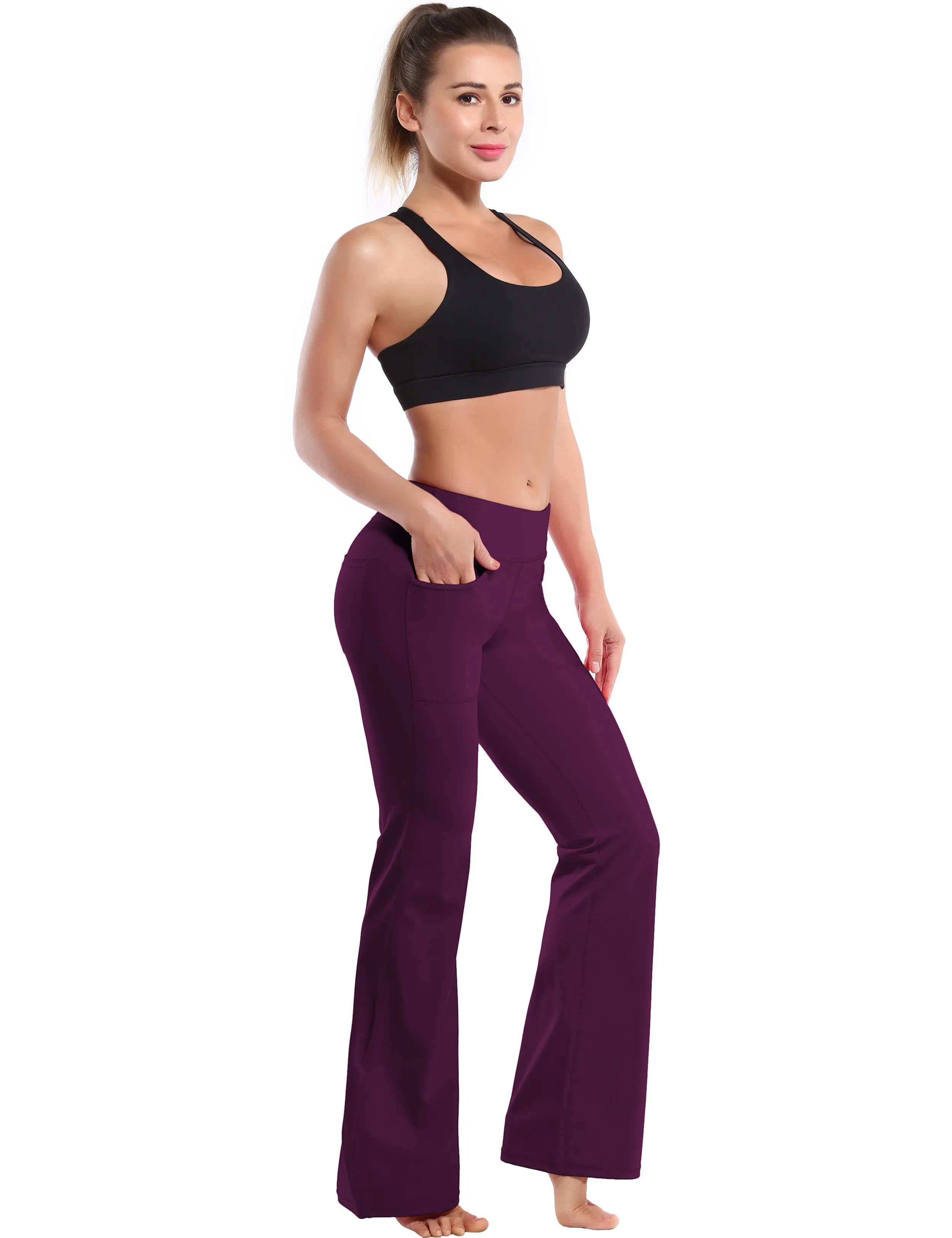 29" 31" 33" 35" Bootcut Leggings with Pockets grapevine_yogastudio