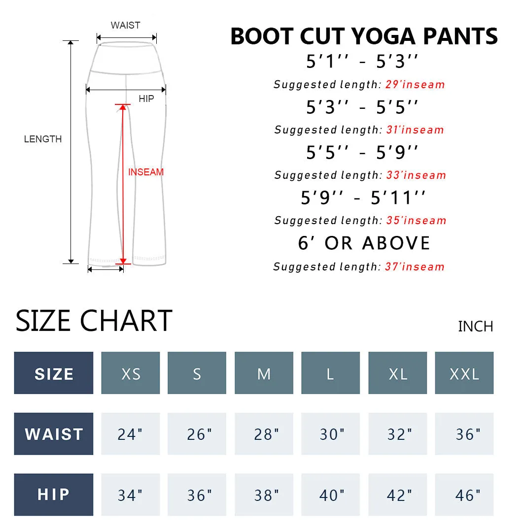 29" 31" 33" 35" Bootcut Leggings with Pockets olivegray ins_Jogging