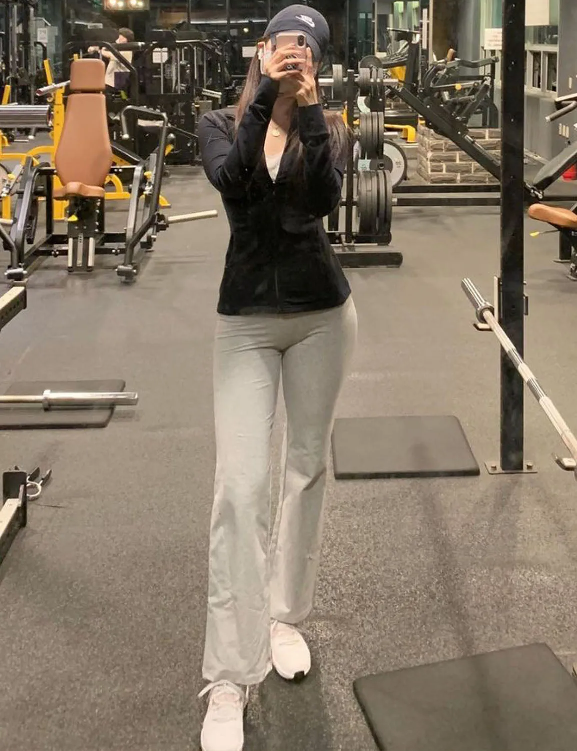 29" 31" 33" 35" Cotton Bootcut Leggings heathergray ins_Gym