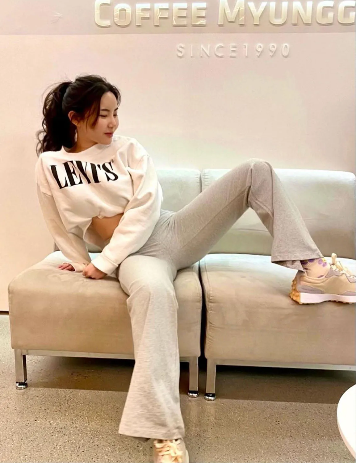 29" 31" 33" 35" Cotton Bootcut Leggings heathergray ins_Gym