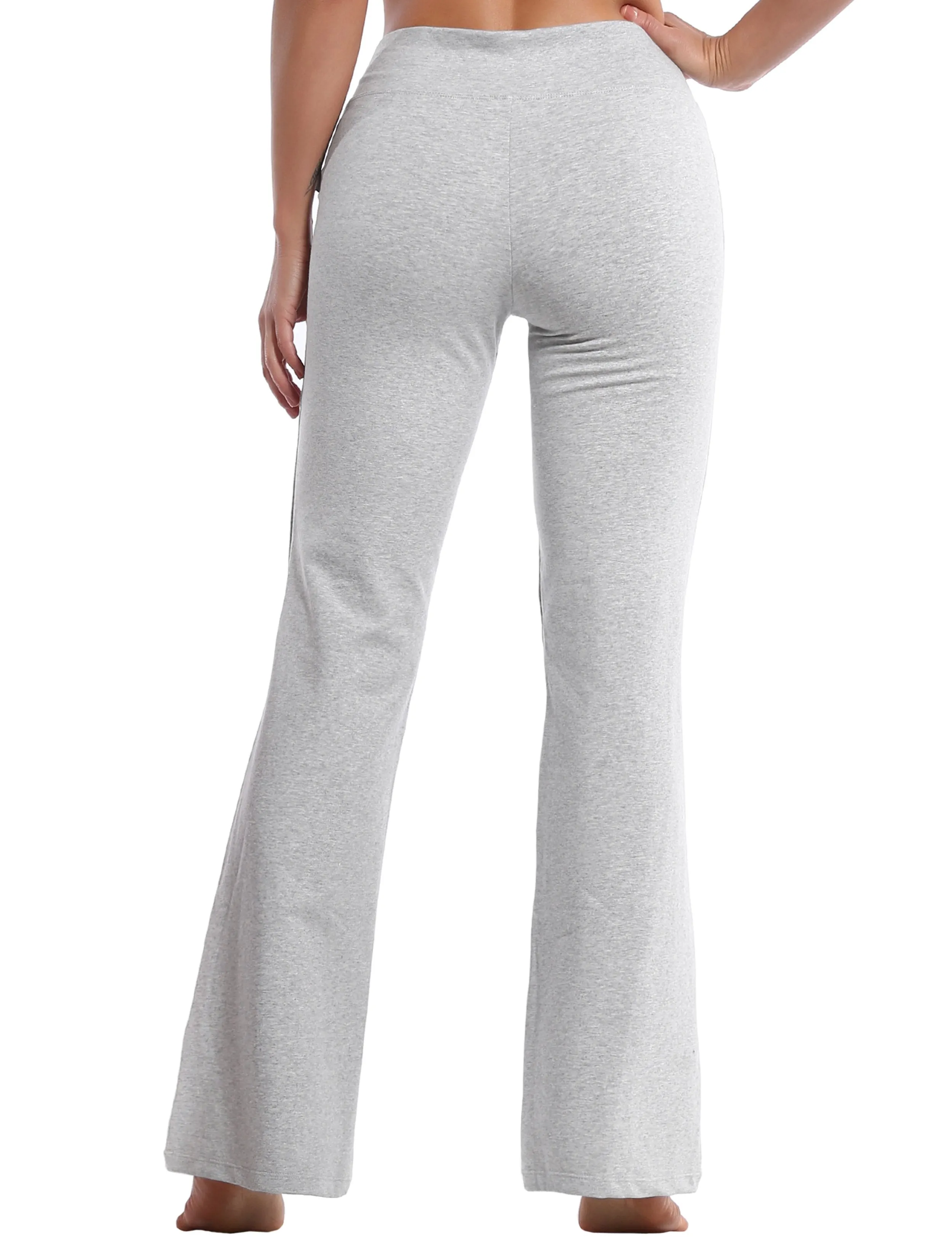 29" 31" 33" 35" Cotton Bootcut Leggings heathergray ins_Gym