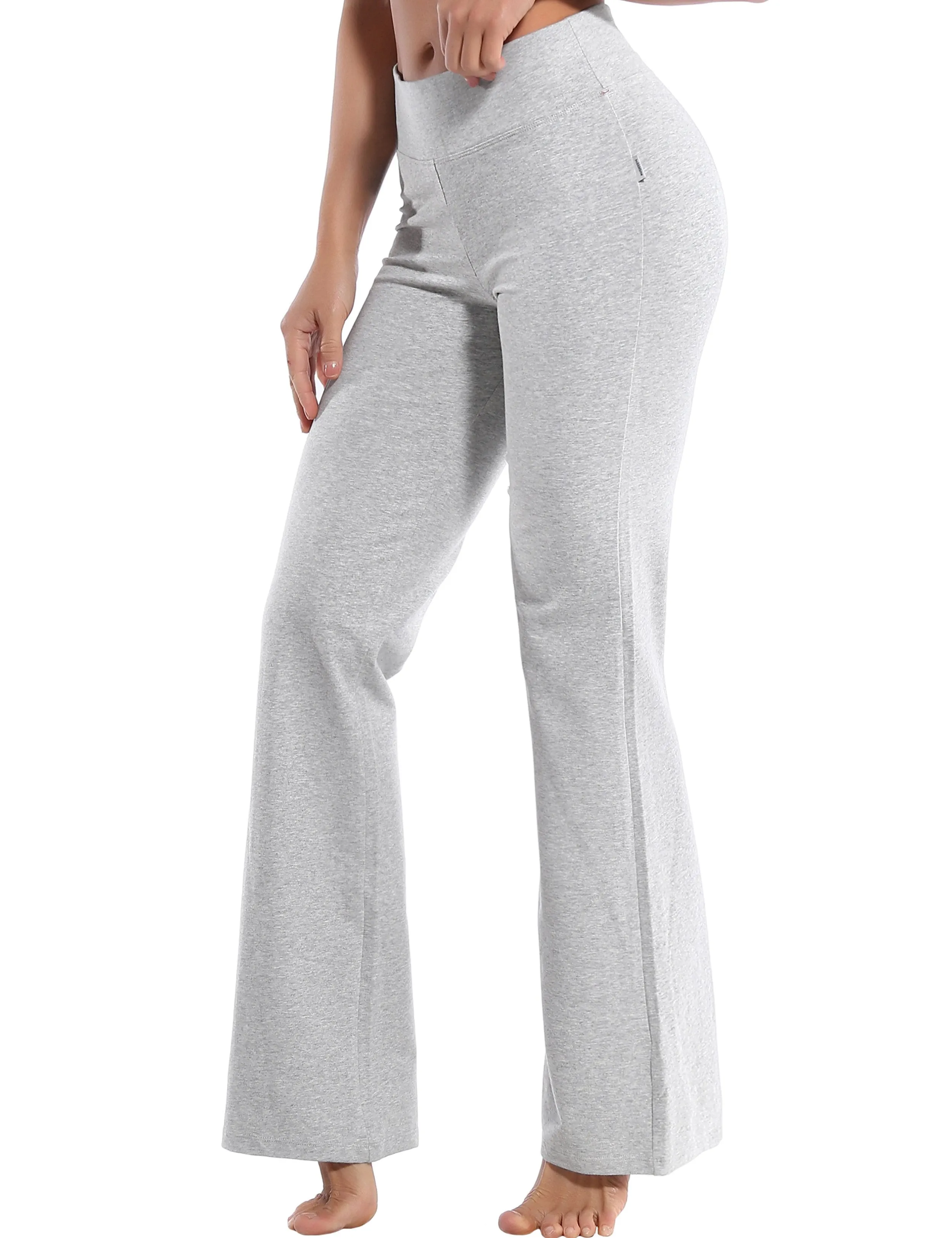 29" 31" 33" 35" Cotton Bootcut Leggings heathergray ins_Gym