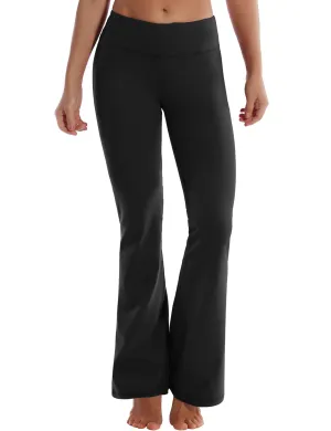 29" 31" 33" 35" Cotton Nylon Bootcut Leggings Black_Jogging