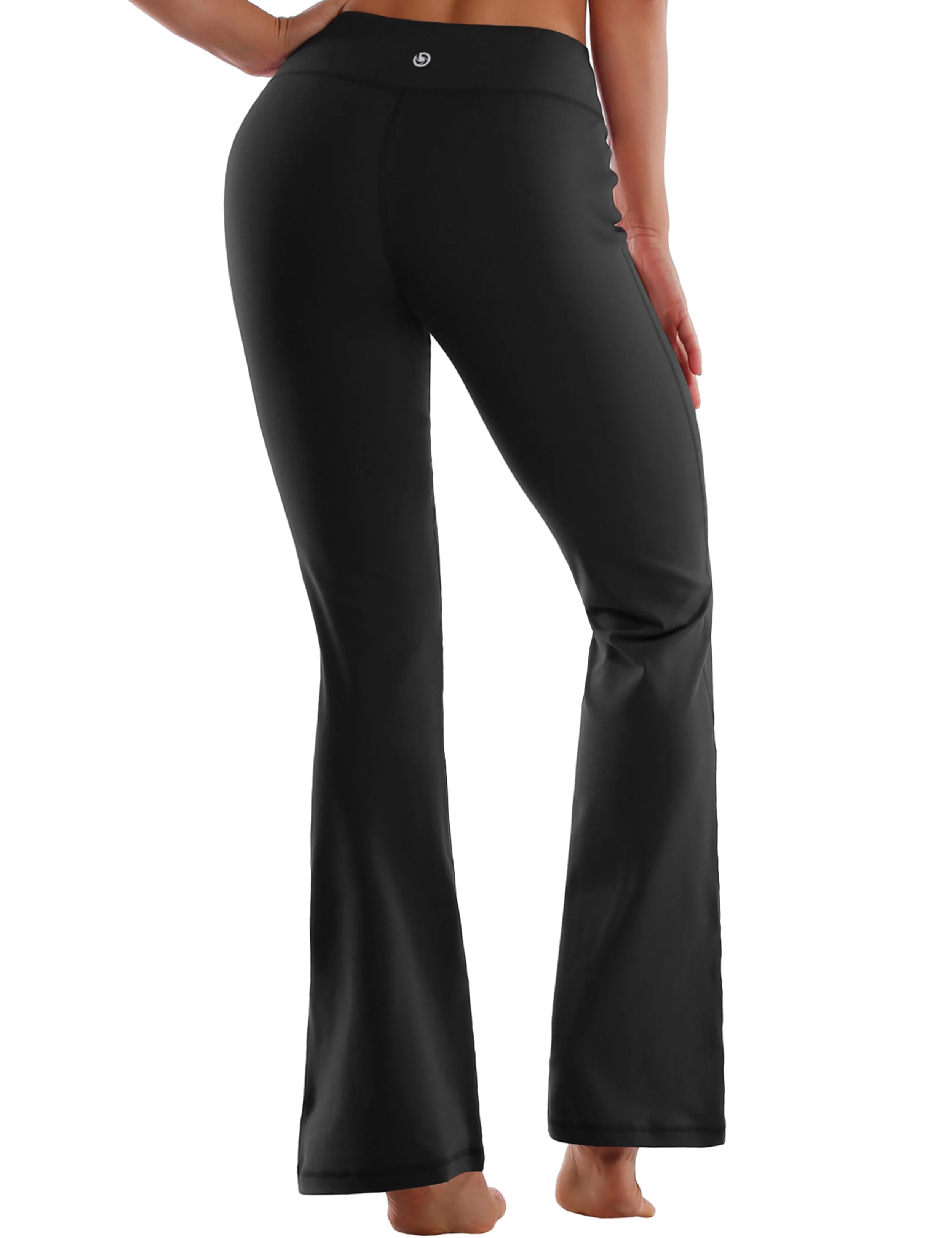 29" 31" 33" 35" Cotton Nylon Bootcut Leggings Black_Jogging