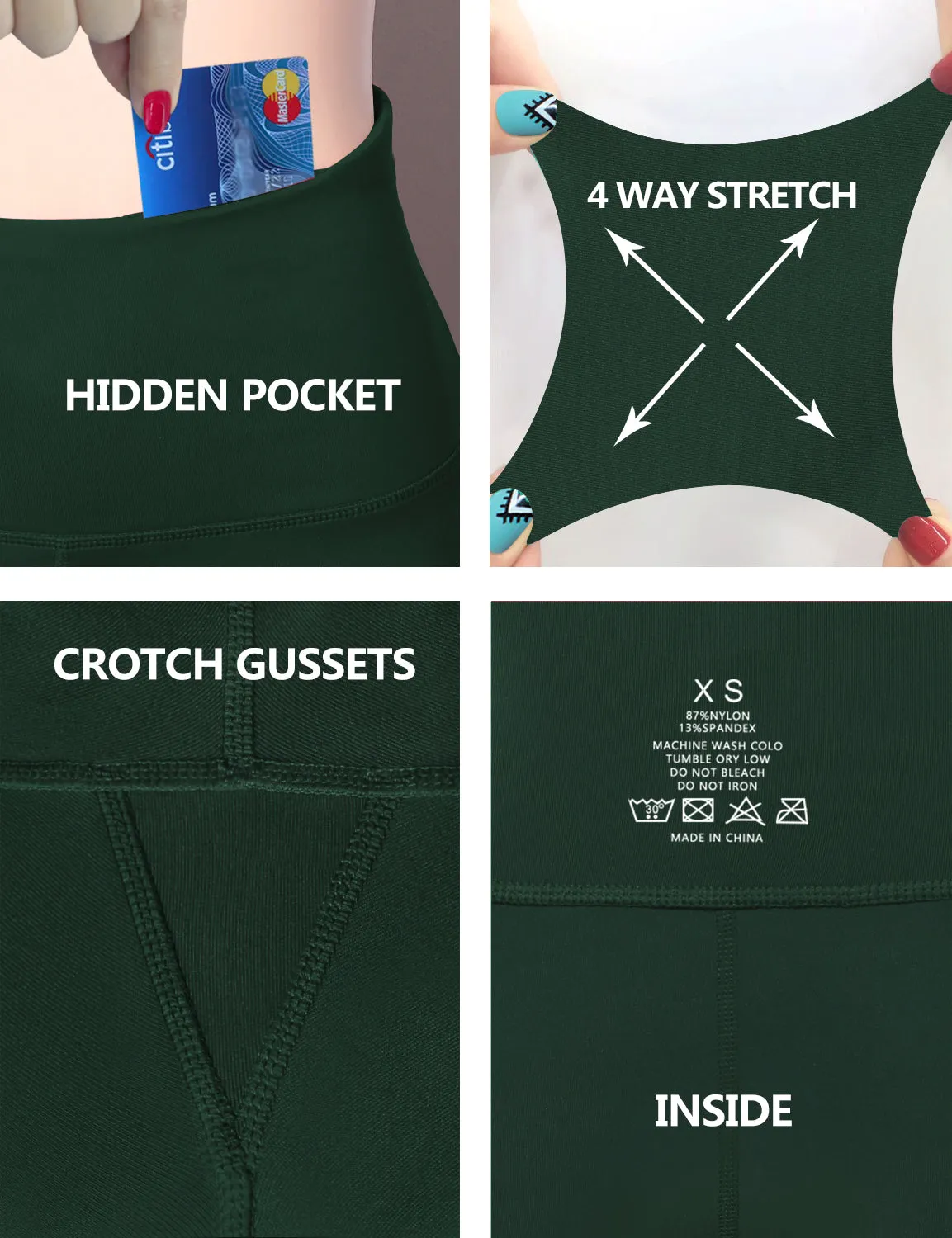 29" 31" 33" 35" Cotton Nylon Bootcut Leggings olivegreen_Pilates