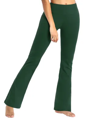 29" 31" 33" 35" Cotton Nylon Bootcut Leggings olivegreen_Pilates