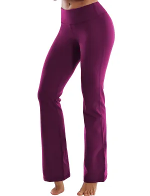 29" 31" 33" 35" Cotton Nylon Bootcut Leggings plum_Tall Size