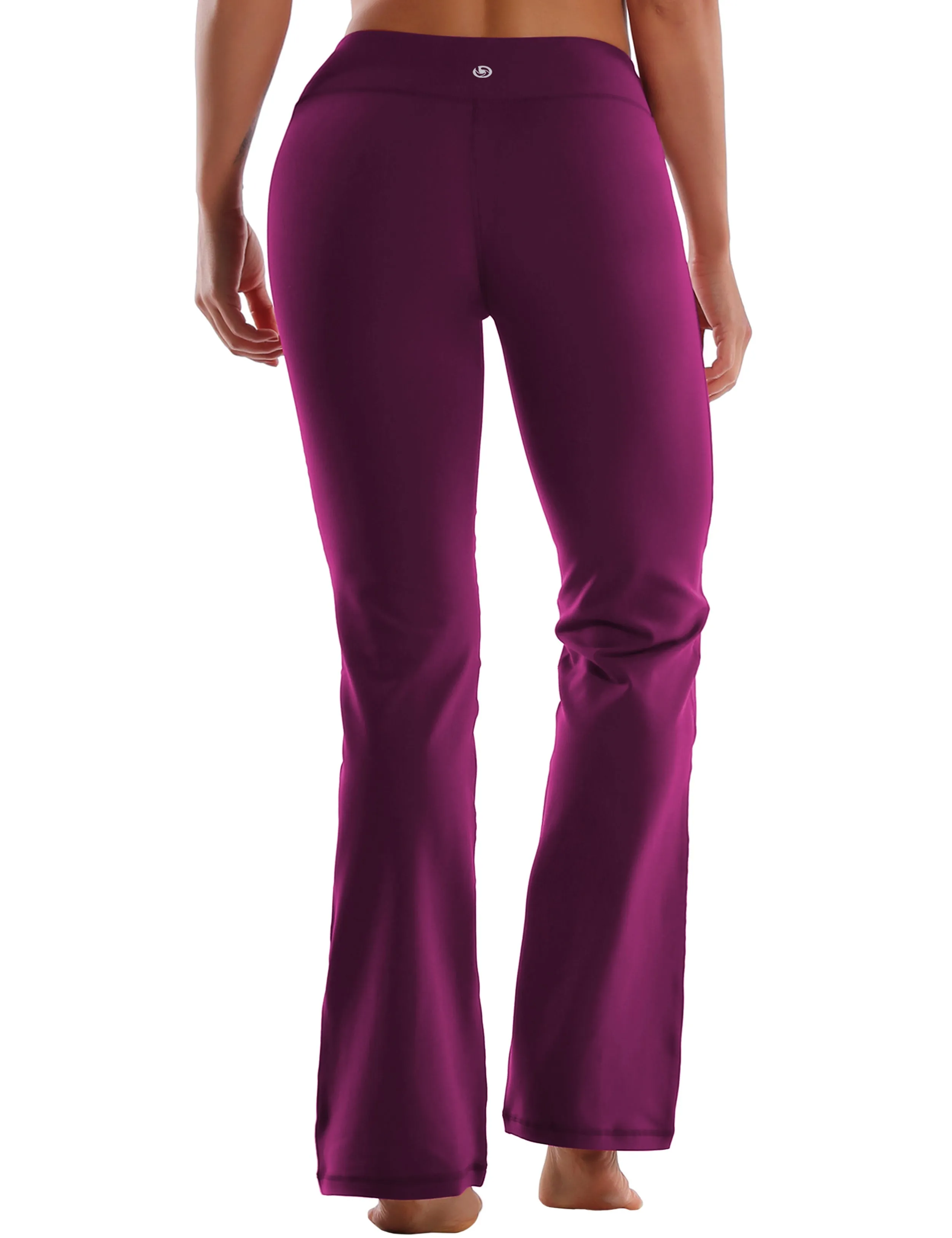 29" 31" 33" 35" Cotton Nylon Bootcut Leggings plum_Tall Size