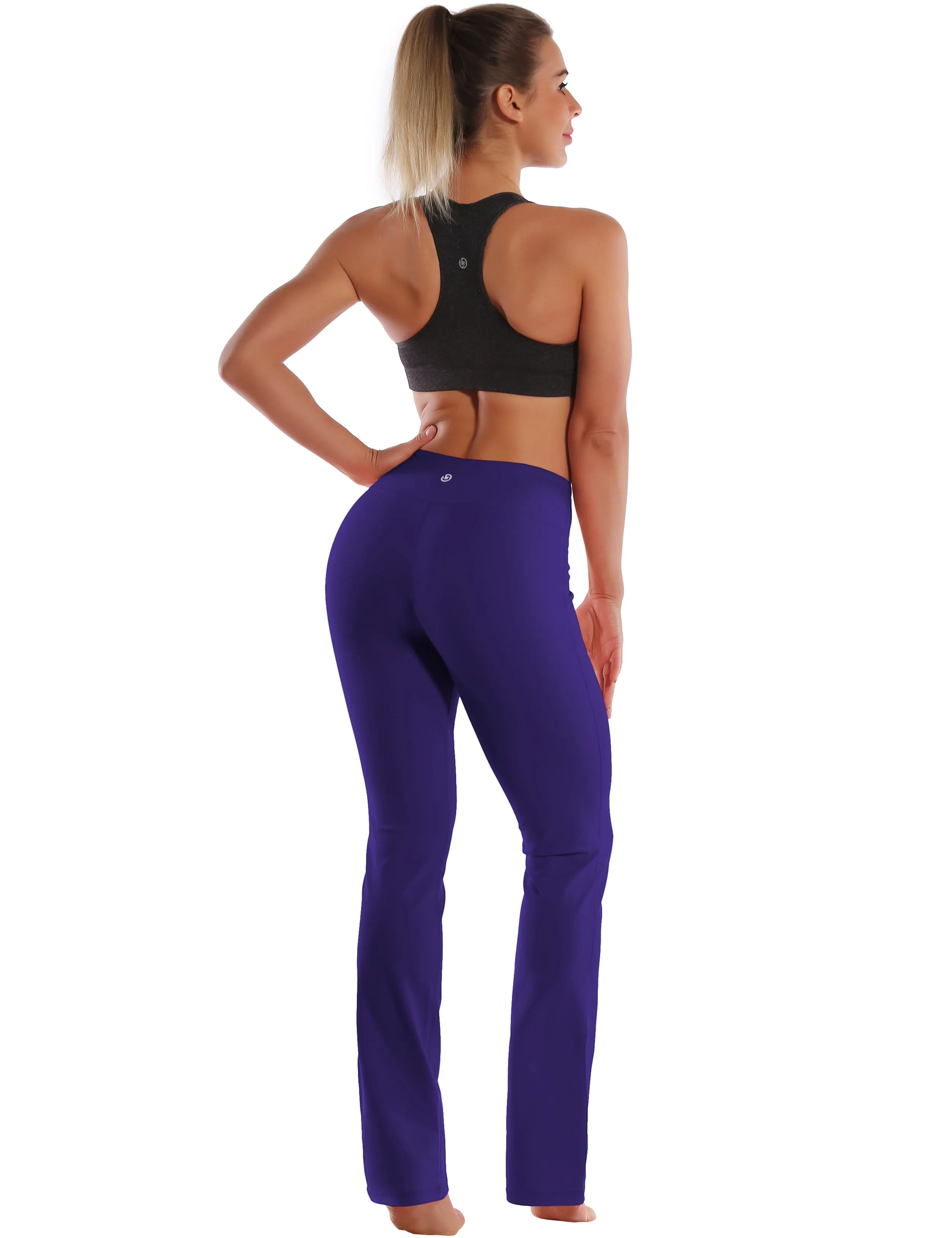 29" 31" 33" 35" Straight Leg Leggings darkpurple_Biking