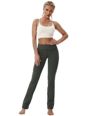 29" 31" 33" 35" Straight Leg Leggings olivegray_Biking