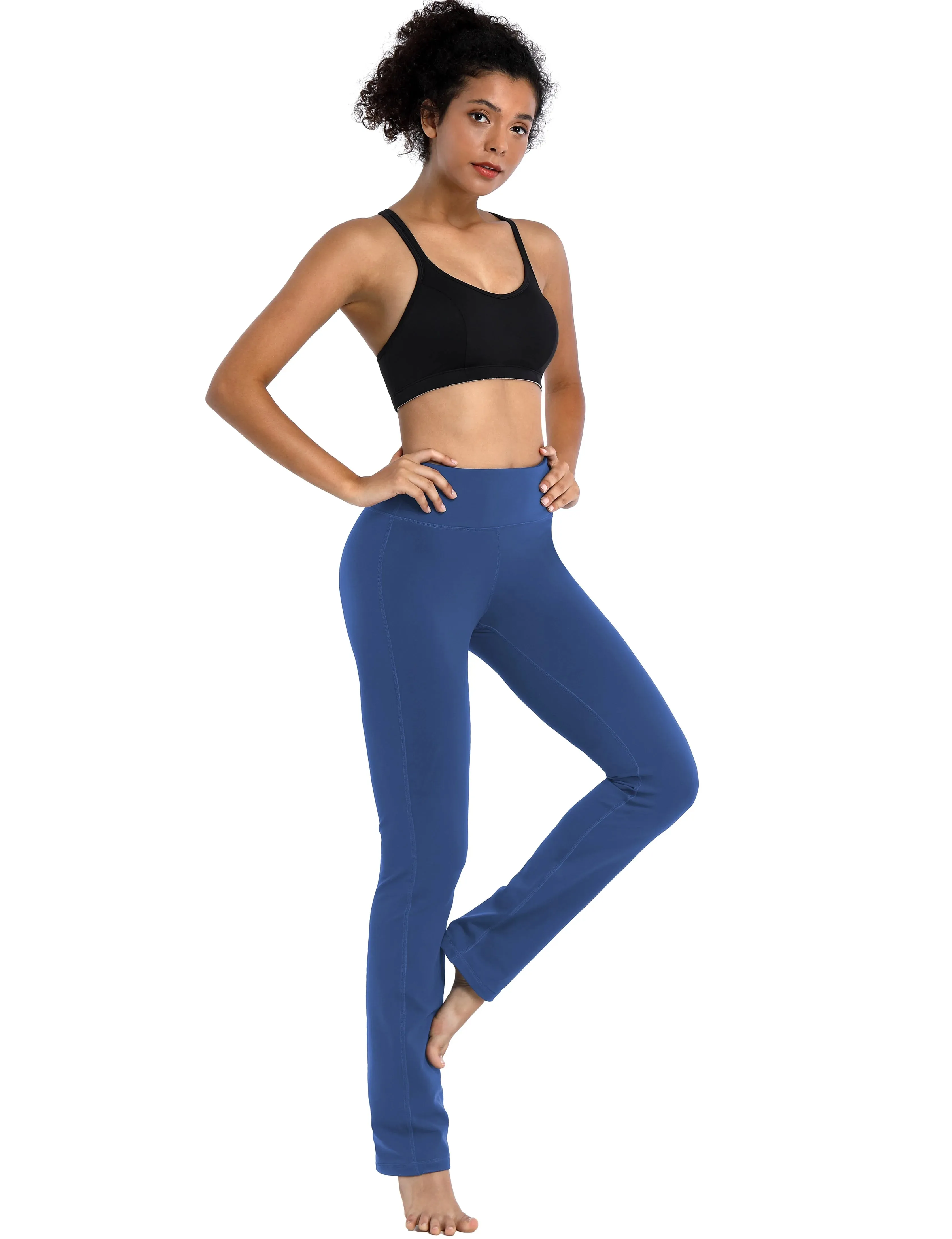 29" 31" 33" 35" Straight Leg Leggings purplishblue_yogastudio