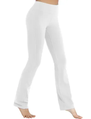 29" 31" 33" 35" Straight Leg Leggings white_Plus Size