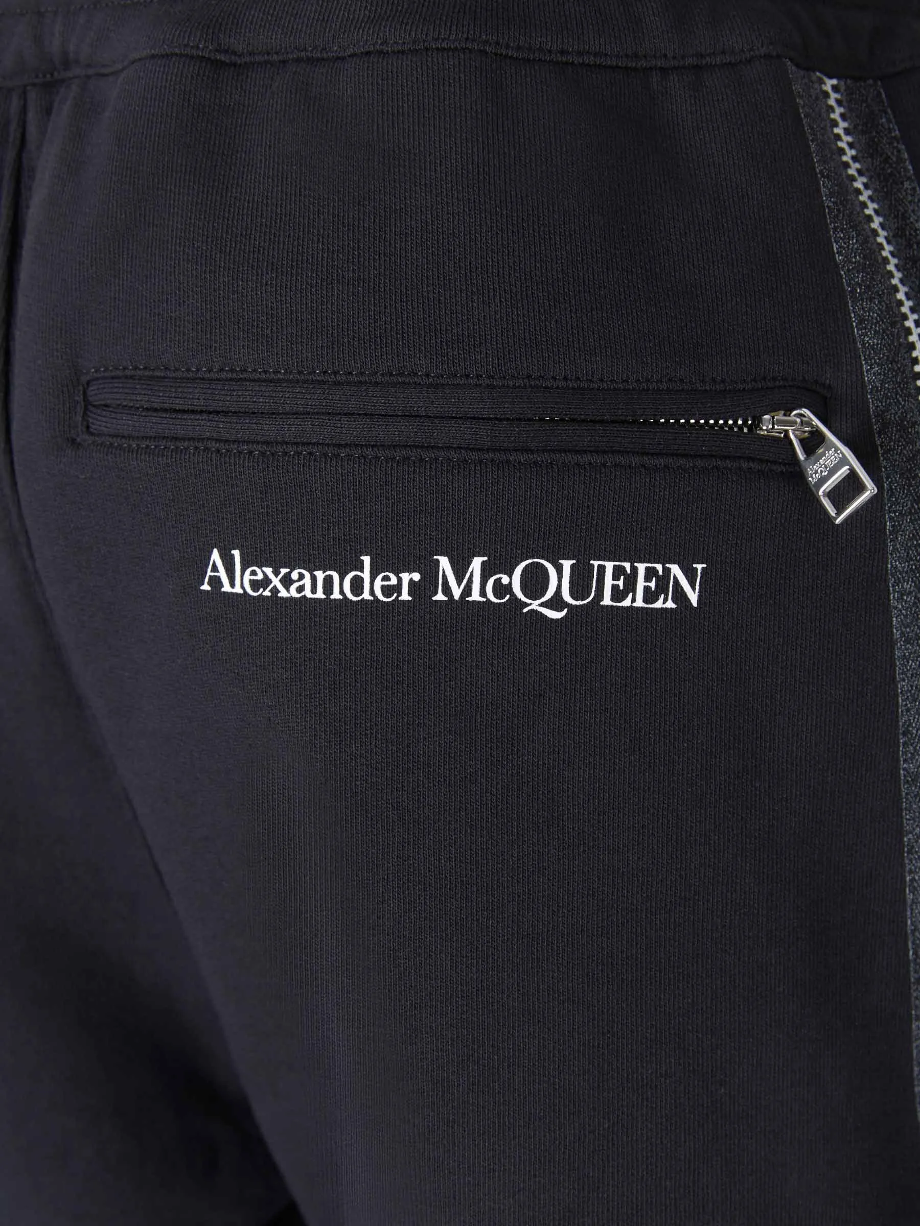 Alexander McQueen Logo Printed Zipped Shorts