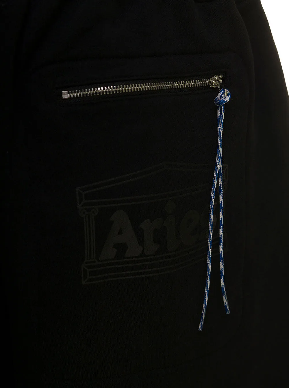 Aries Logo Printed Straight Leg Track Shorts