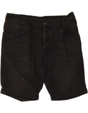 ARMANI Mens Denim Shorts W38 XL Black Cotton