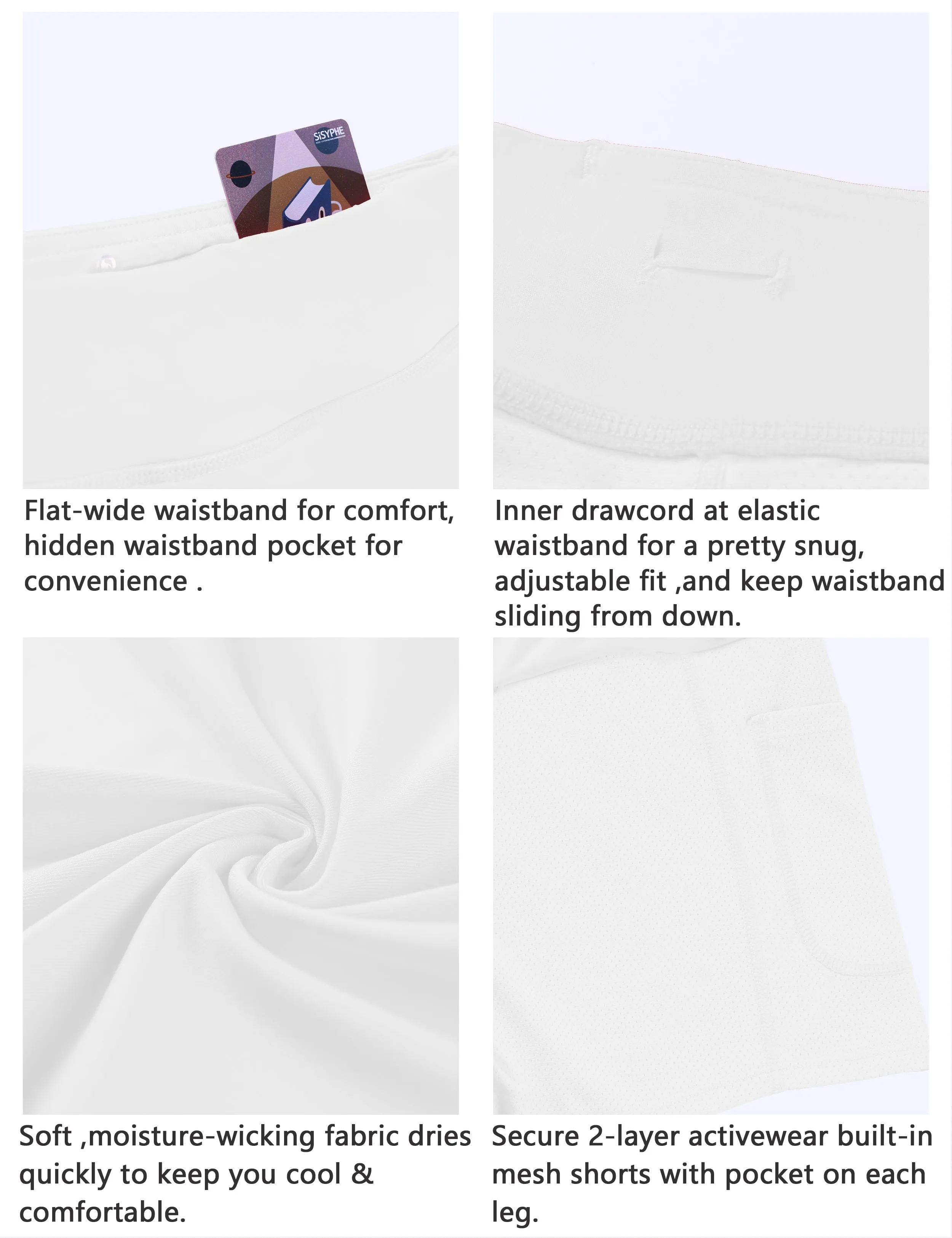 Athletic Tennis Golf Skort with Pockets Shorts white_Running