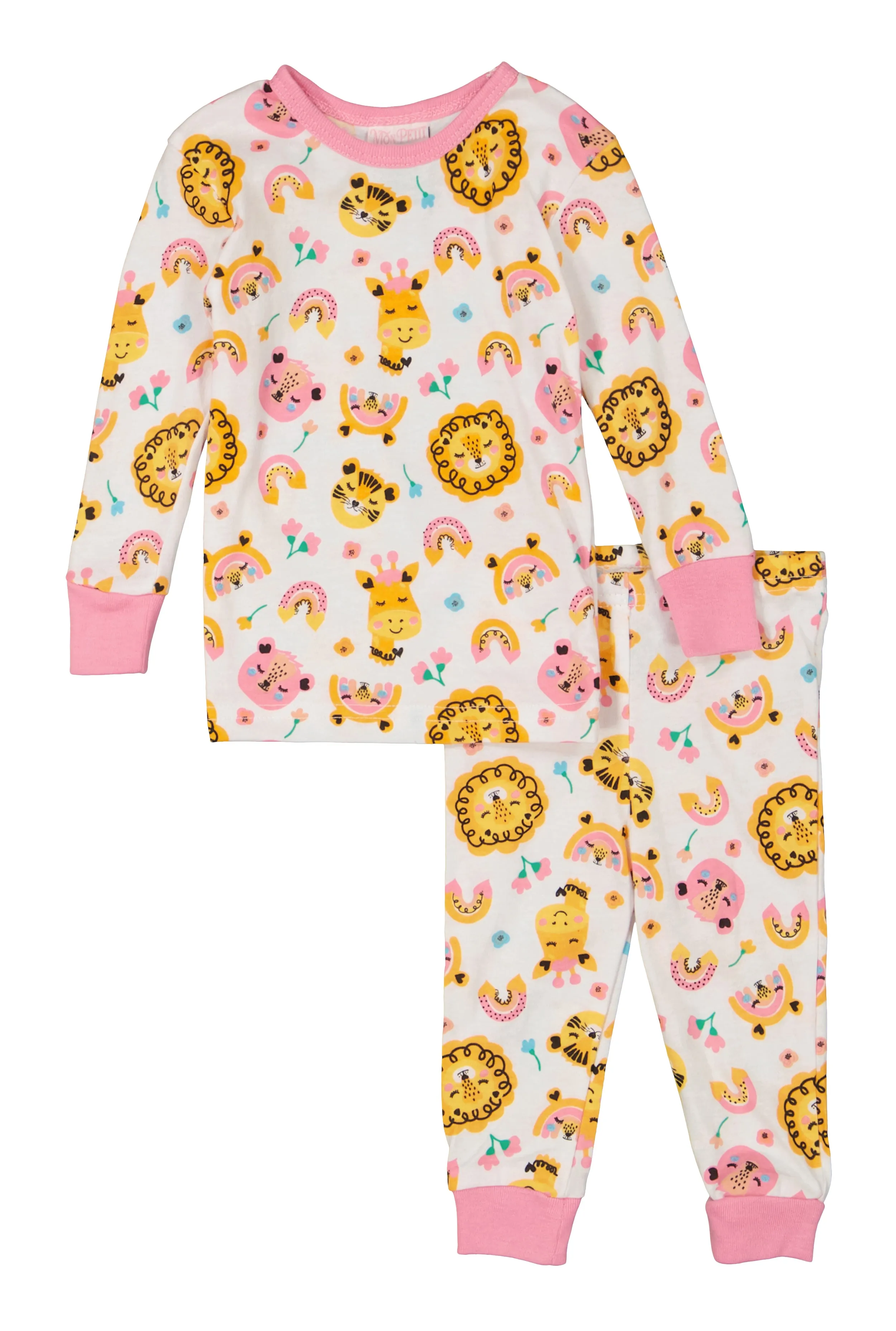 Baby Girls 12-24M Printed Pattern Pajama Top and Pants