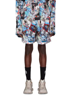 Balenciaga Postcard Printed Pyjama Shorts