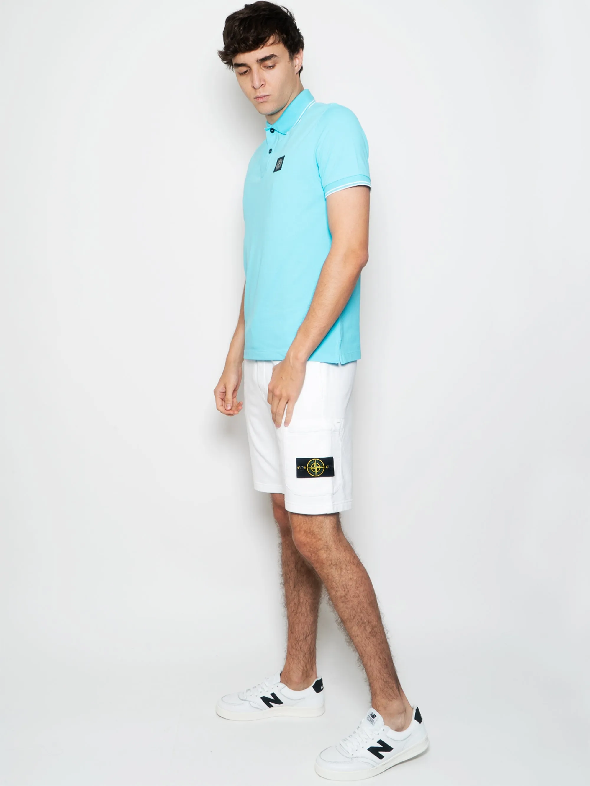 Bermuda in White Fleece