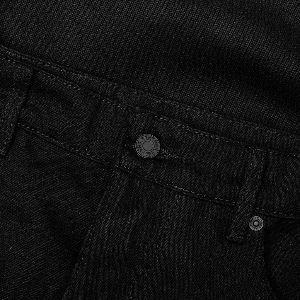 Berry Wide Denim Short - Jet Black