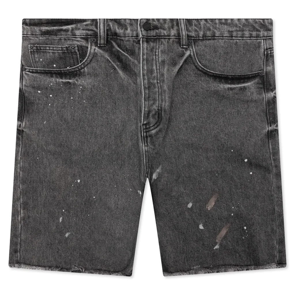 Berry Wide Denim Short - Vintage Black